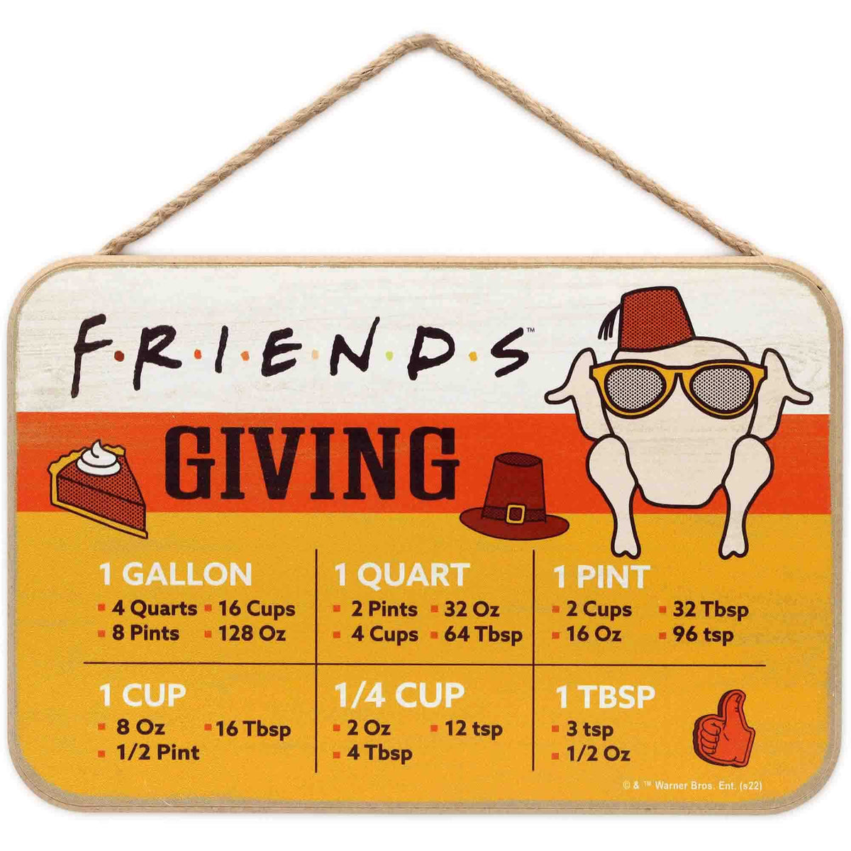 Friends The Tv Series Friendsgiving Hanging Wood Measuring Sign - Frie ...