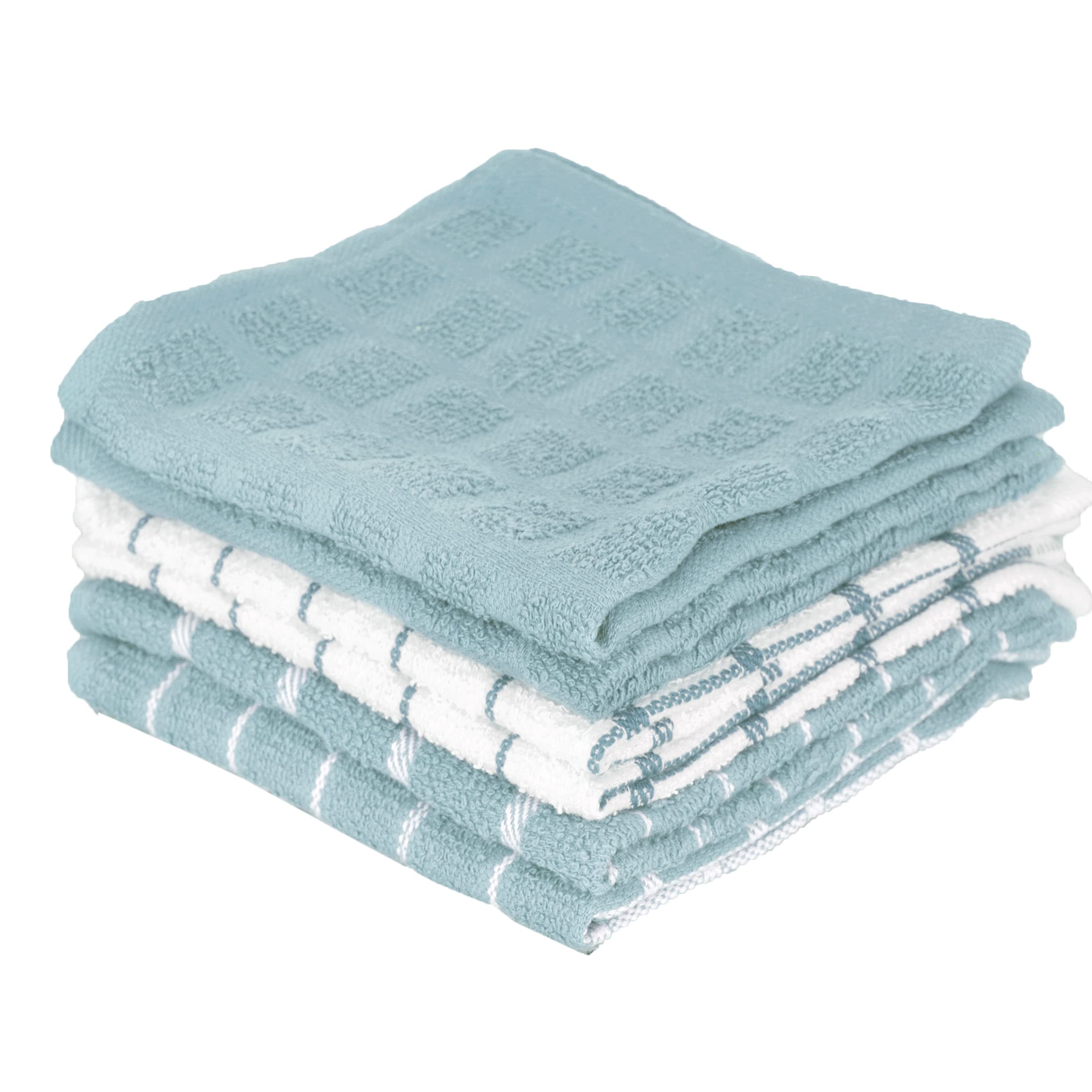 Ritz 100% Terry Cotton, Highly Absorbent Dish Cloth Set, 12    x 12   , 6-Pack, Dew