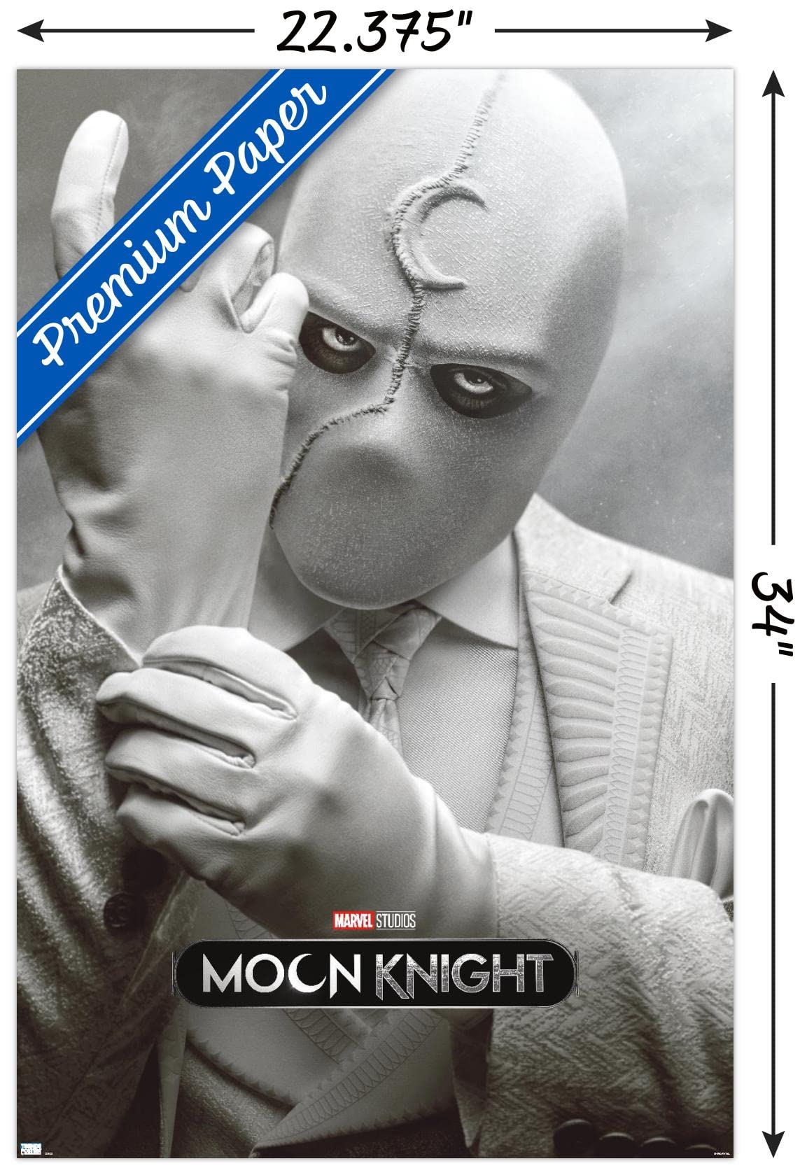 Trends International Marvel Moon Knight - Mr. Knight One Sheet Wall Poster, 22.375'' X 34'', Premium Unframed Version
