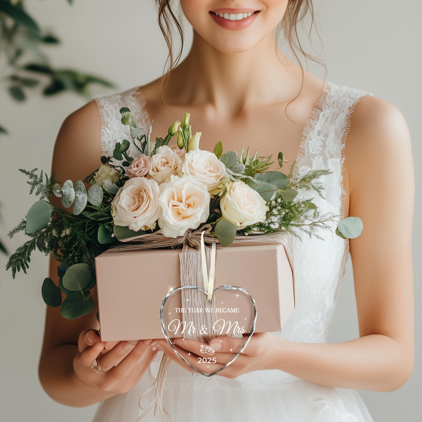 Wedding Gifts for Couples 2025, Mr and Mrs Gift Bridal Shower Gifts Wedding Gift Just Married Decorations for Bride, Newlywed Co