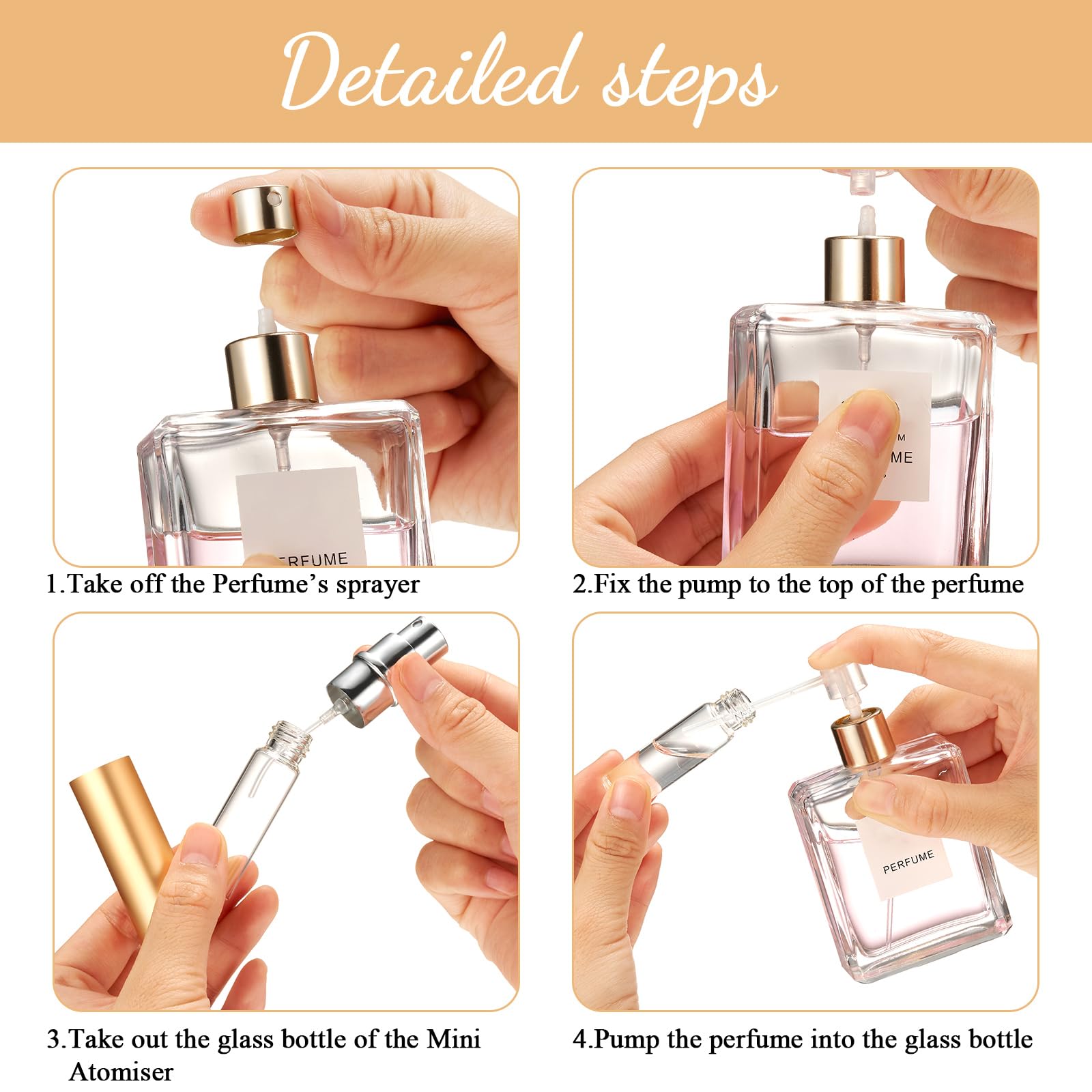 Motiskyy 105 Pcs 5Ml Refillable Perfume Atomizer Mini Refillable Travel Spray Bottle Portable Bottle Bulk With 105 Pcs Perfume D