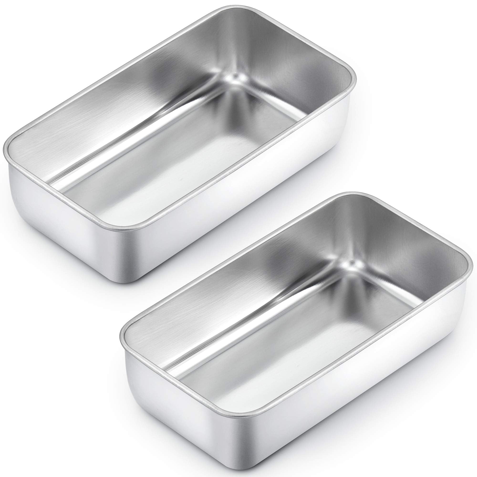 Teamfar Loaf Pans For Baking Bread, 9''    5'' Bread Loaf Pan Meatloaf Pan Stainless Steel For Home Kitchen, Healthy & Sturdy, O
