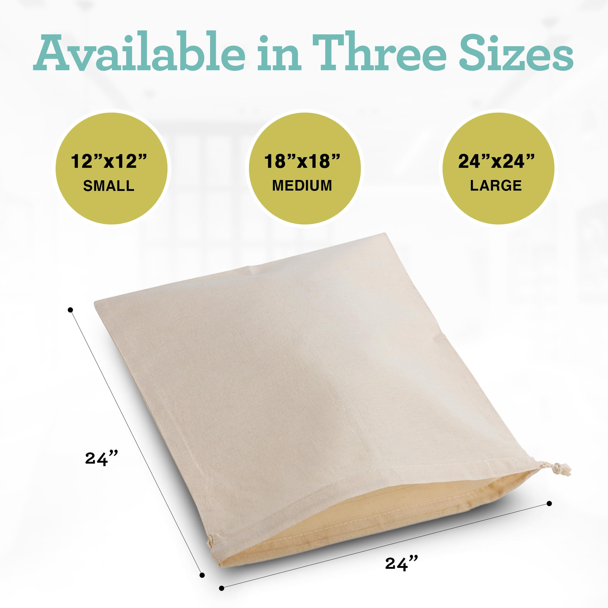 Euro Cuisine Nut Milk Bag - Cheese Cloth Bag for Straining Greek Yogurt  Organic Cheesecloth for Straining  Nut Milk Bag Reusable  Kava Strainer Bag  Nutmilk Mesh Bag (12''x12'')