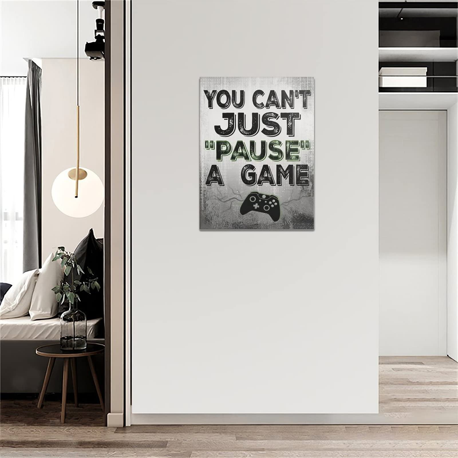 Video Game Wall Art Boys Gamer Room Decor Gaming Canvas Prints Black And Grey Pictures Painting Framed Artwork Decorations For T