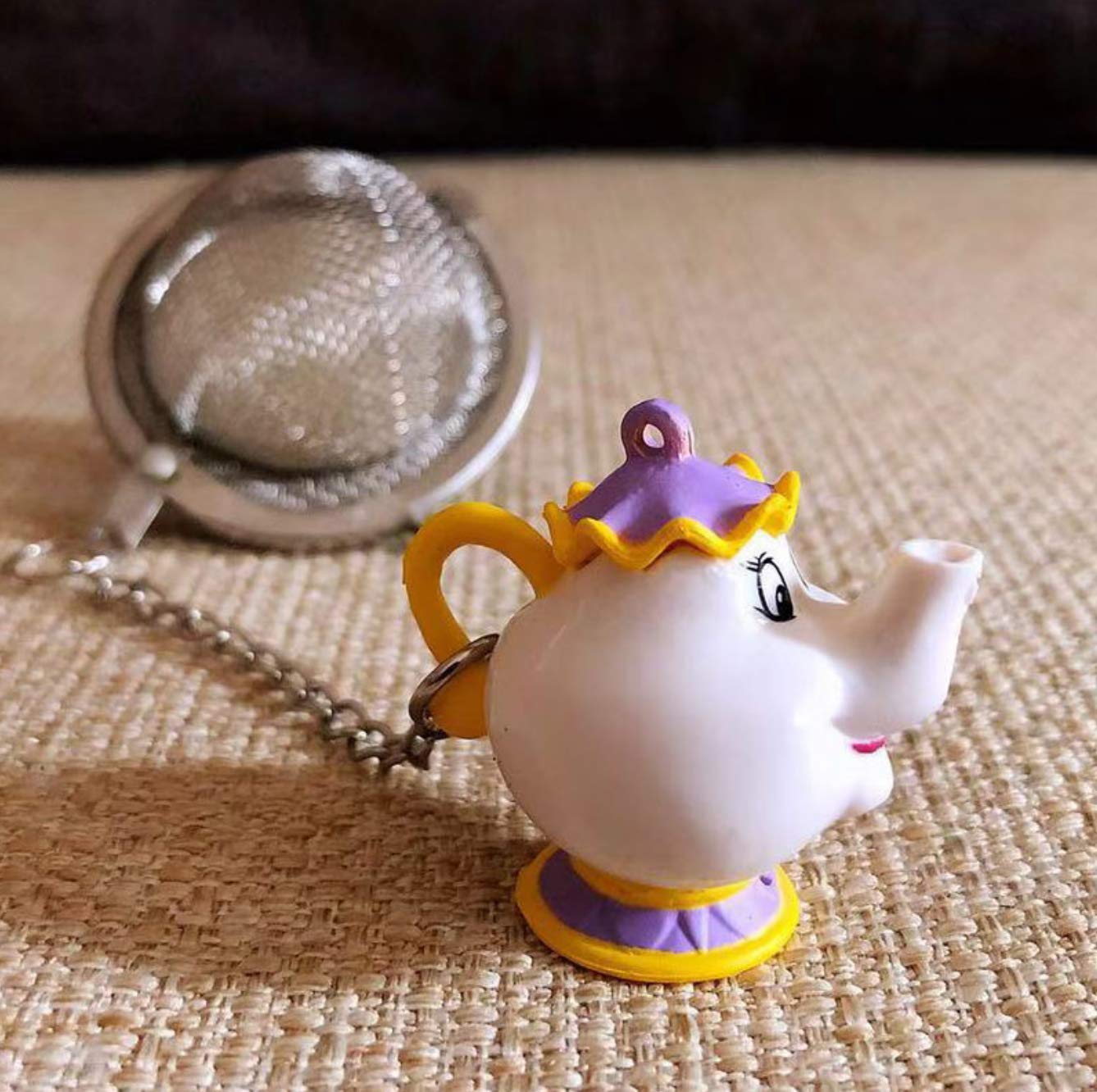 Beauty And The Beast Mrs. Potts Tea Infusers, Tea Steeper For Loose Tea, Cute Cartoon Stainless Steel Fine Mesh Tea Strainer Wit