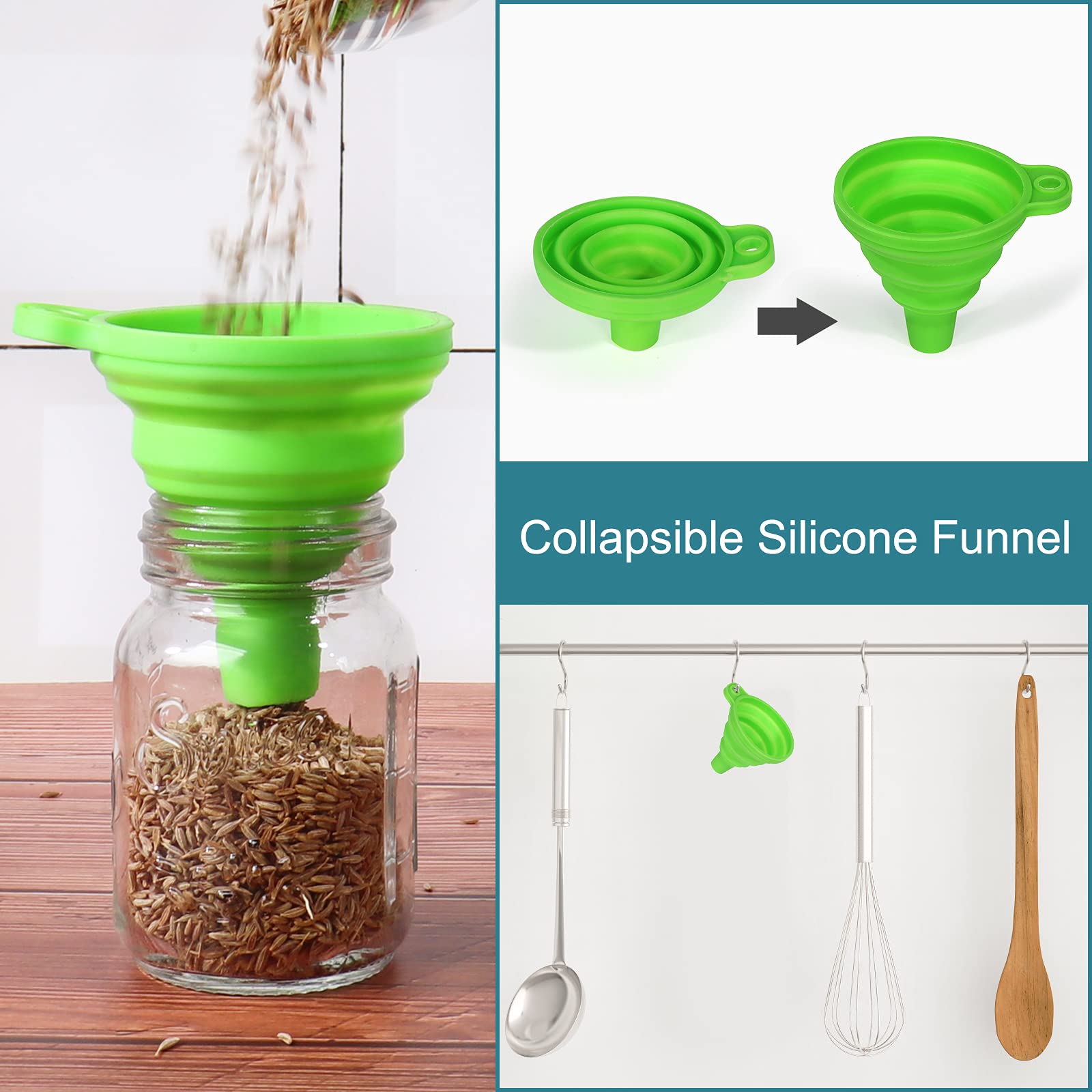 Cyclemore 15 Pack 4Oz Glass Mason Spice Jars, Round Spice Containers With Silver Metal Caps And Pour/Sift Shaker Lids-40Pcs Labe