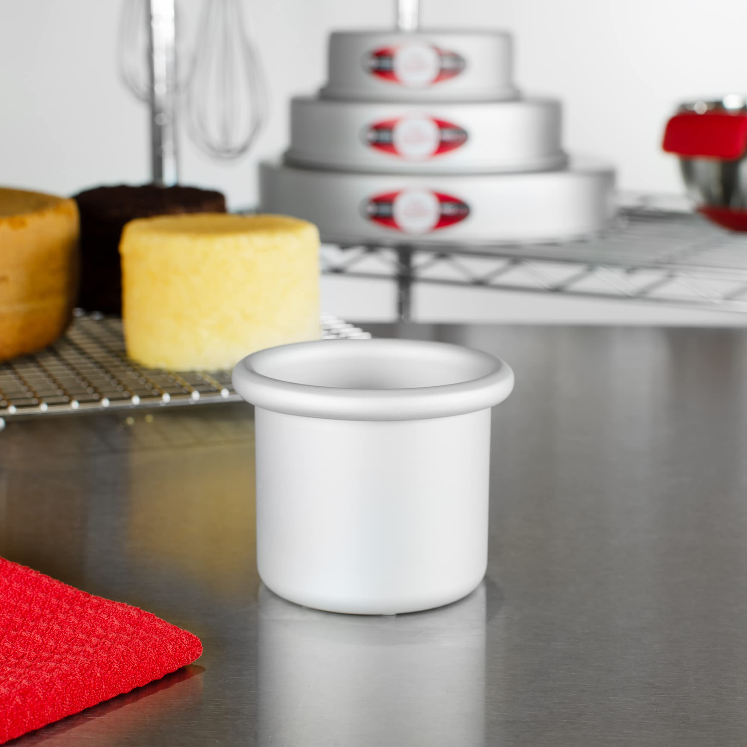 Fat Daddio'S Prd-33Case Anodized Aluminum Round Cake Pans, 3 X 3 Inch, Set Of 6