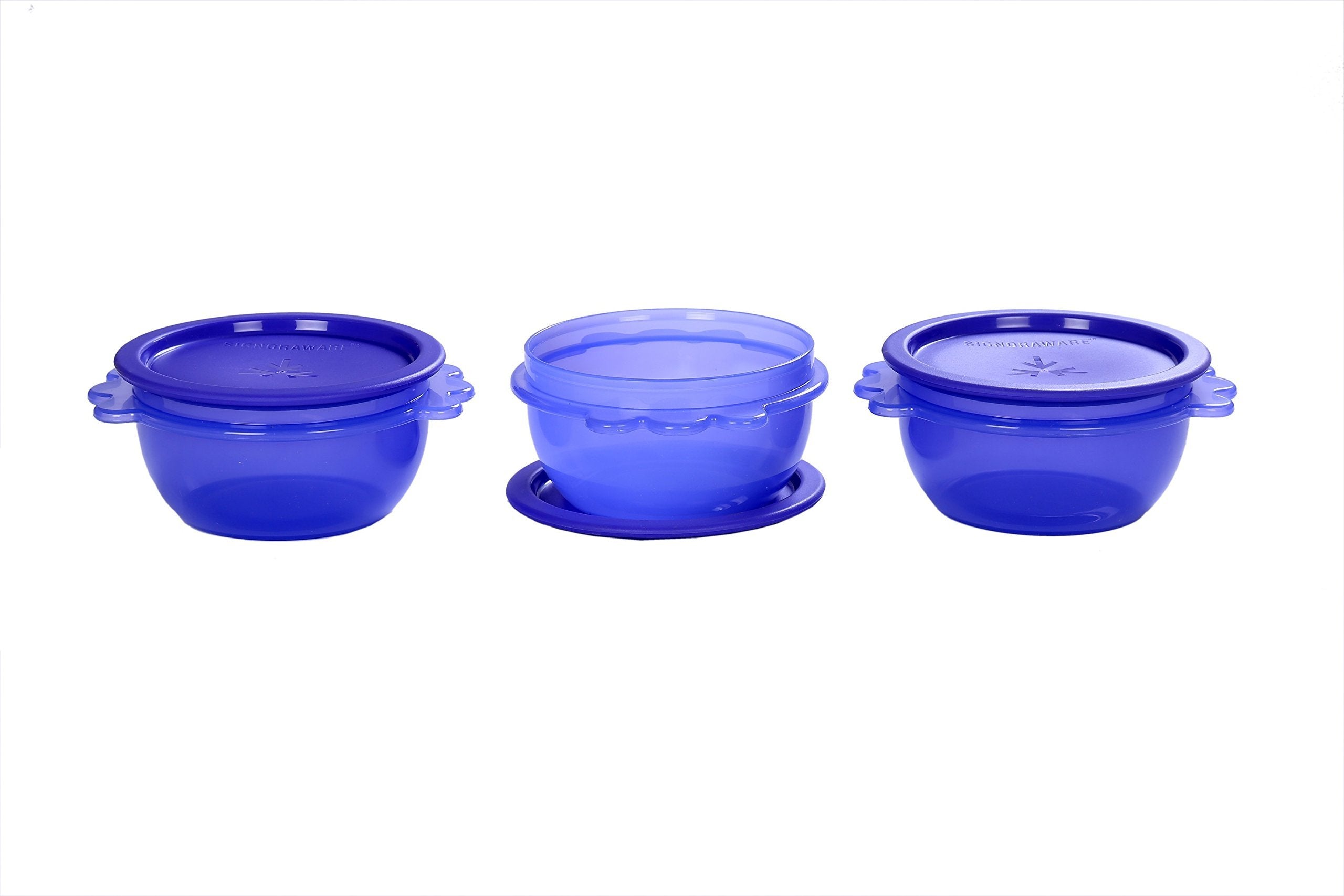 Signoraware Three Star Small Bowl Set, 500Ml, Set Of 3, Deep Violet