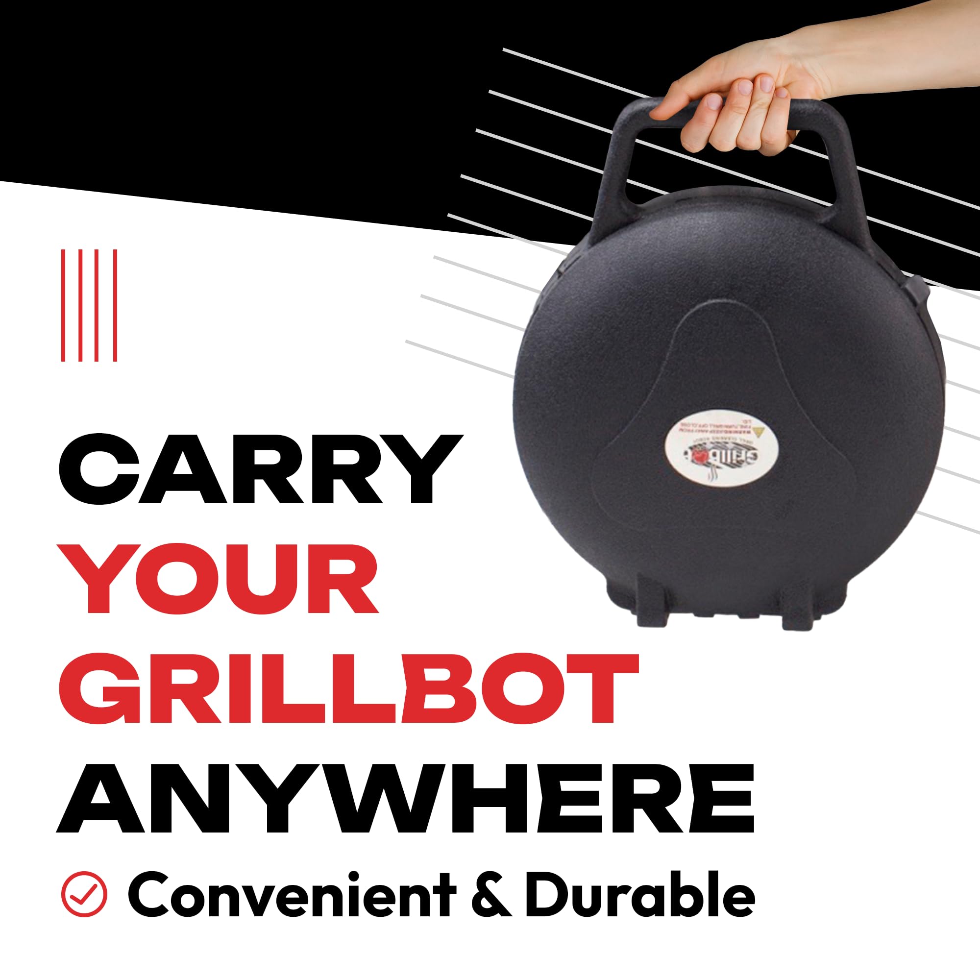 Grillbot Protective Carrying Case For Grillbot - Durable Portable Grill Accessories, Bbq Tools Cover, Storage Case To Camp Trips