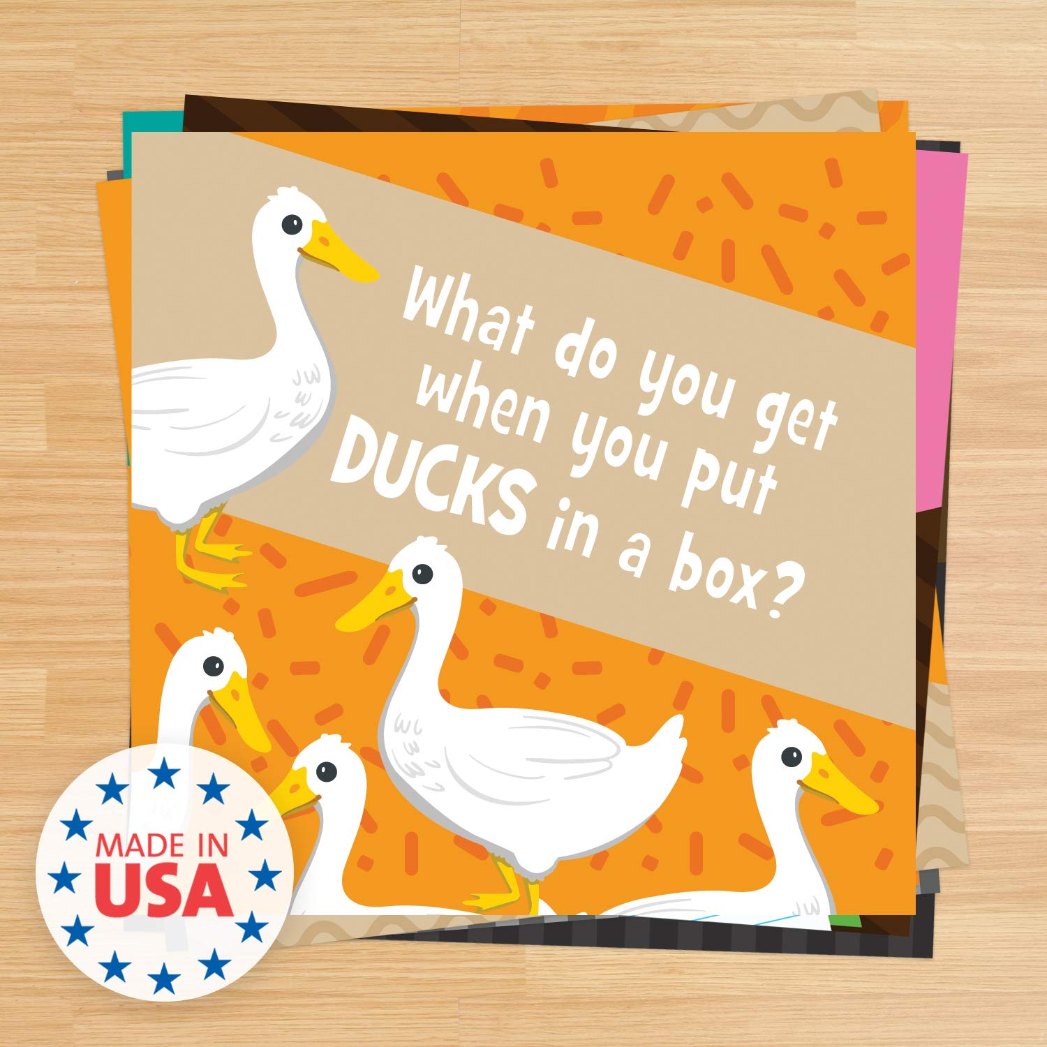 Canopy Street Illustrated Lunch Box Jokes For Kids / 3.5'' X 3.5'' 60 Funny Food Jokes/Silly Lunch Notes