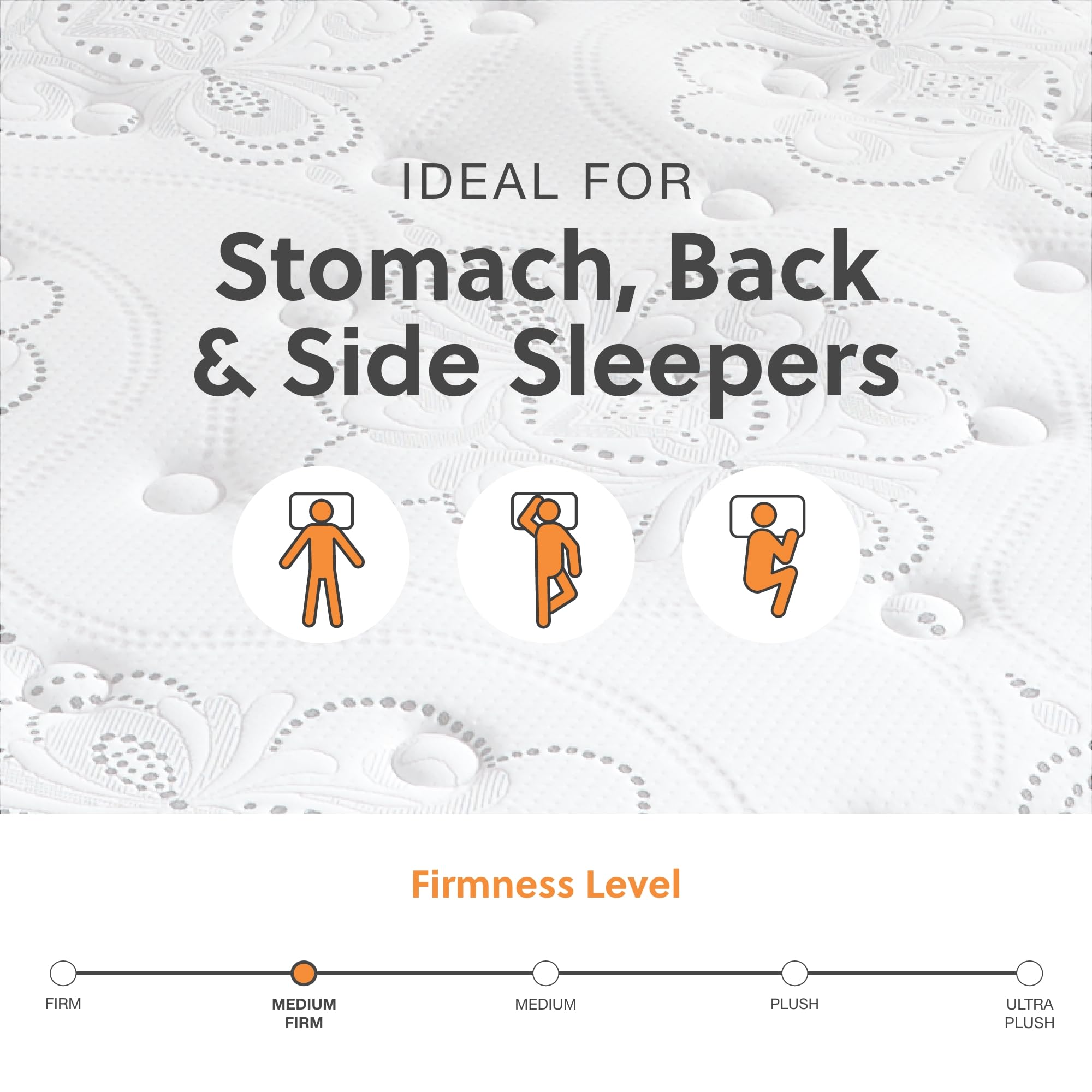 Signature Design By Ashley California King Size Chime 10 Inch Medium Firm Hybrid Mattress With Cooling Gel Memory Foam