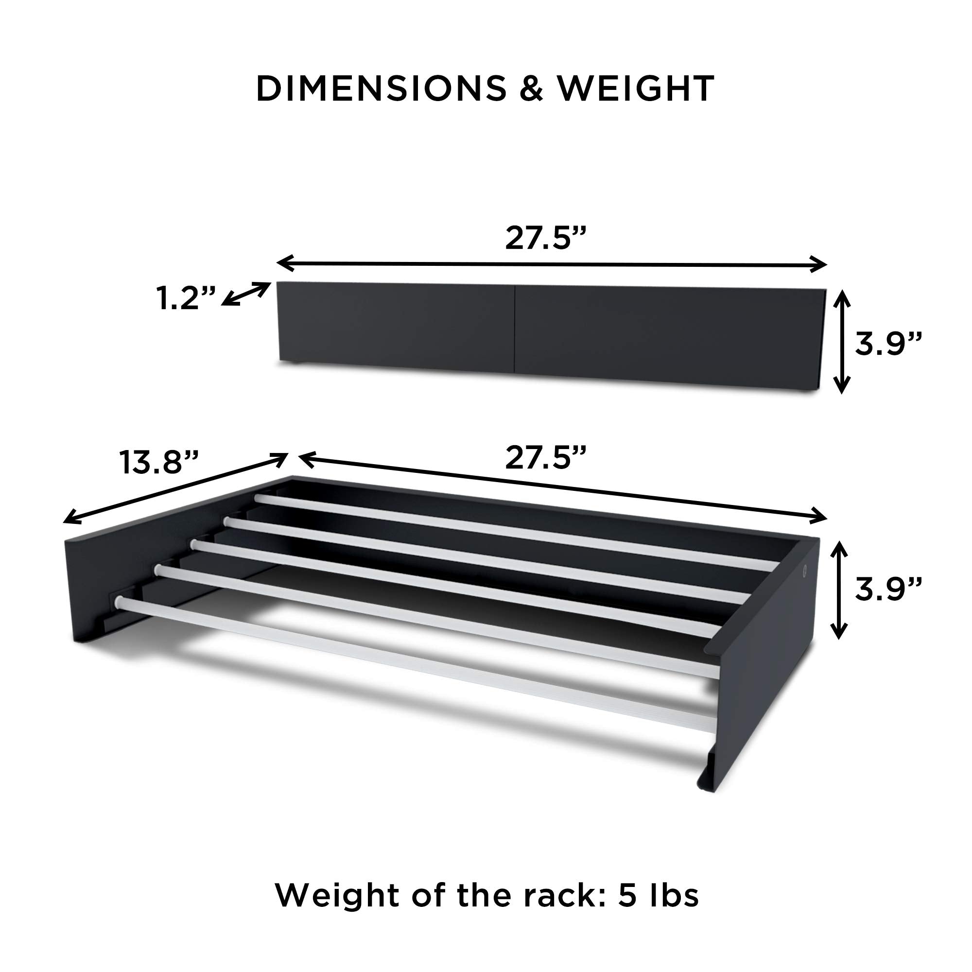 Step Up Laundry Drying Rack  Wall Mounted  Retractable Clothes Drying Rack  60lbs Capacity  20 Linear Ft  with Wall Template and Long Screwdriver Bit (Industrial Gray- 40'')
