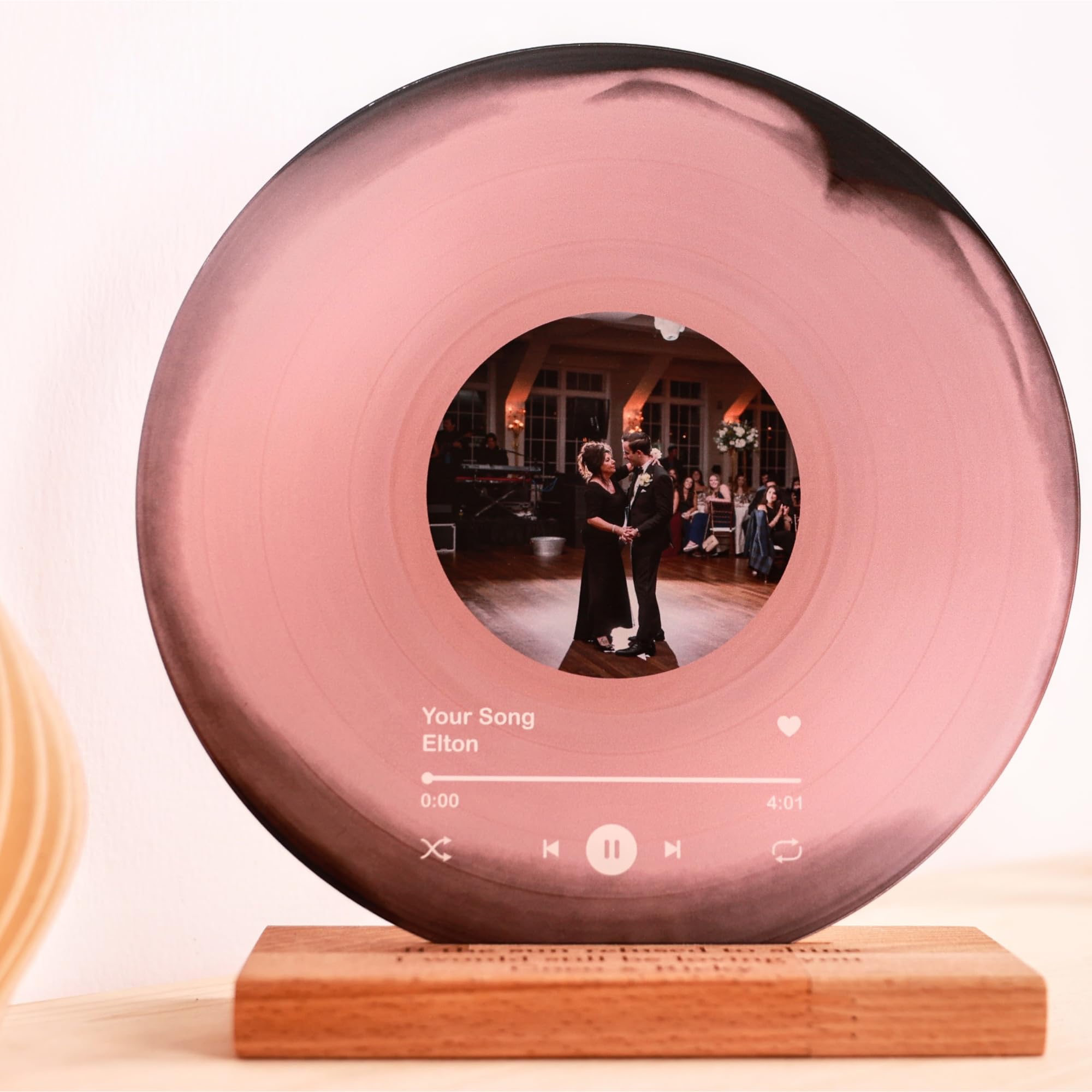 Personalized Vinyl Record With Photo - Custom Acrylic Song Plaque - Unique Gifts For Anniversary, Wedding, Birthday, Valentines