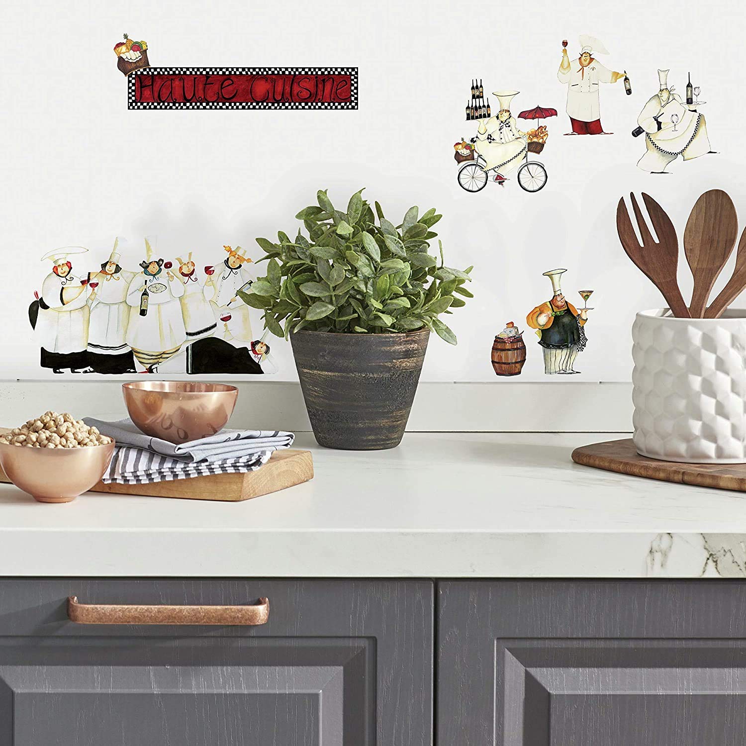 Roommates Rmk1255Scs Chefs Peel And Stick Wall Decals , White