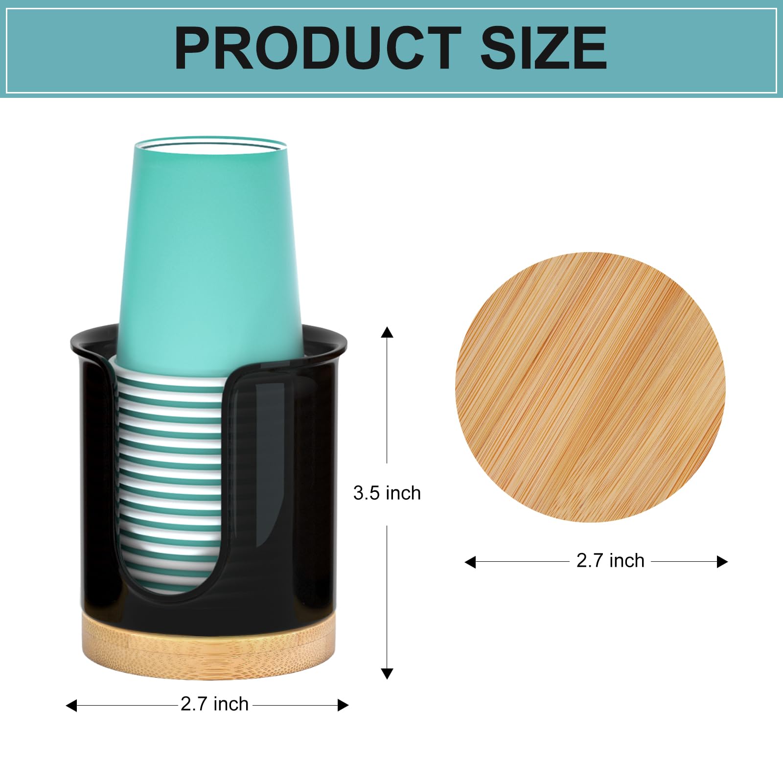 2 Pack Bathroom Cup Holders Paper Cup Dispenser - Holds 3 Oz Mouthwash Cups For Convenient Rinsing And Storage On Bathroom Vanit