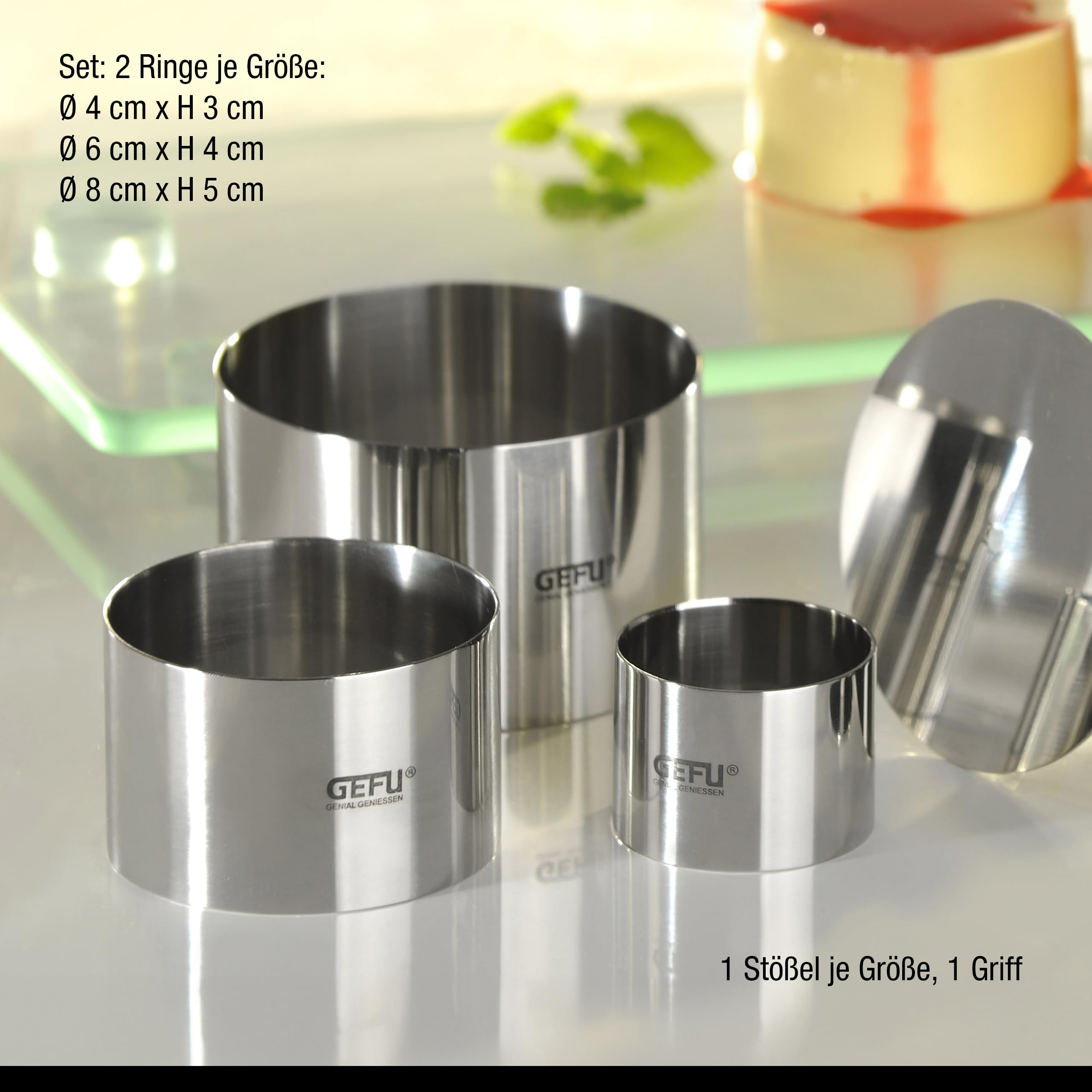 Gefu Professional Dish Prepping/Plating/Forming Ring Set/10 Pieces/Formidable