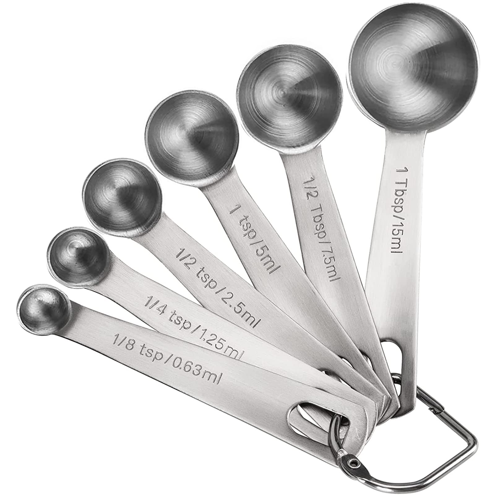 Measuring Spoons, Premium Heavy Duty 18/8 Stainless Steel Measuring Spoons Cups Set, Small Tablespoon With Metric And Us Measure