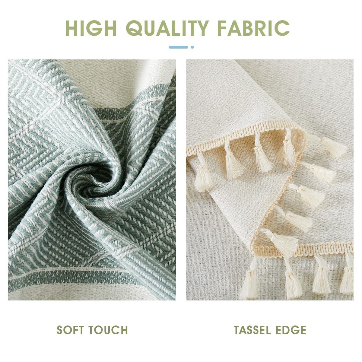 Cosmine Rectangle Table Cloth,Linen Farmhouse Tablecloth Heavy Duty Fabric,Washable Embroidery Table Cloths With Tassel,Decorati
