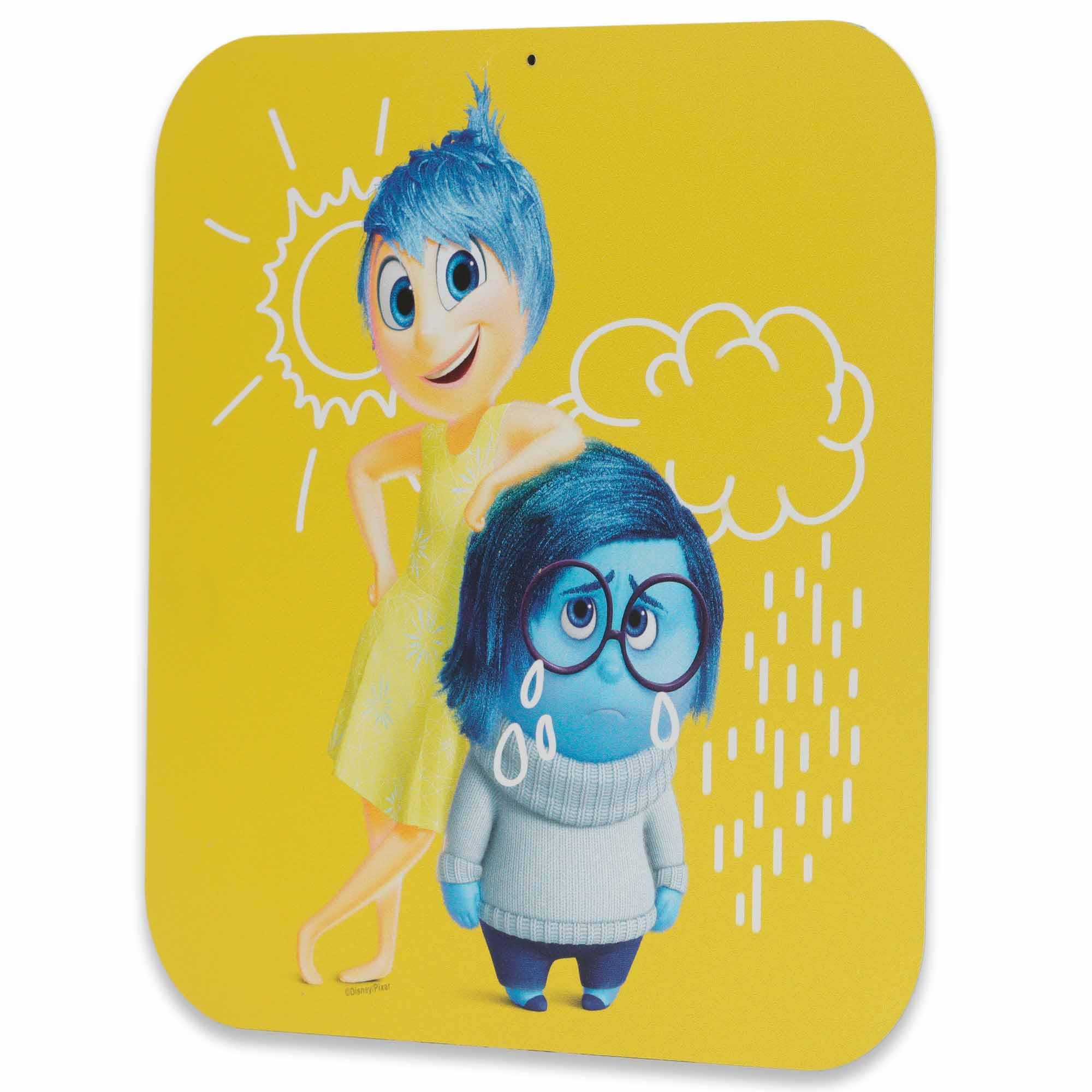 Disney Pixar Inside Out 2 Joy and Sadness Friendship Metal Sign - Vibrant Inside Out Wall Decor for Home