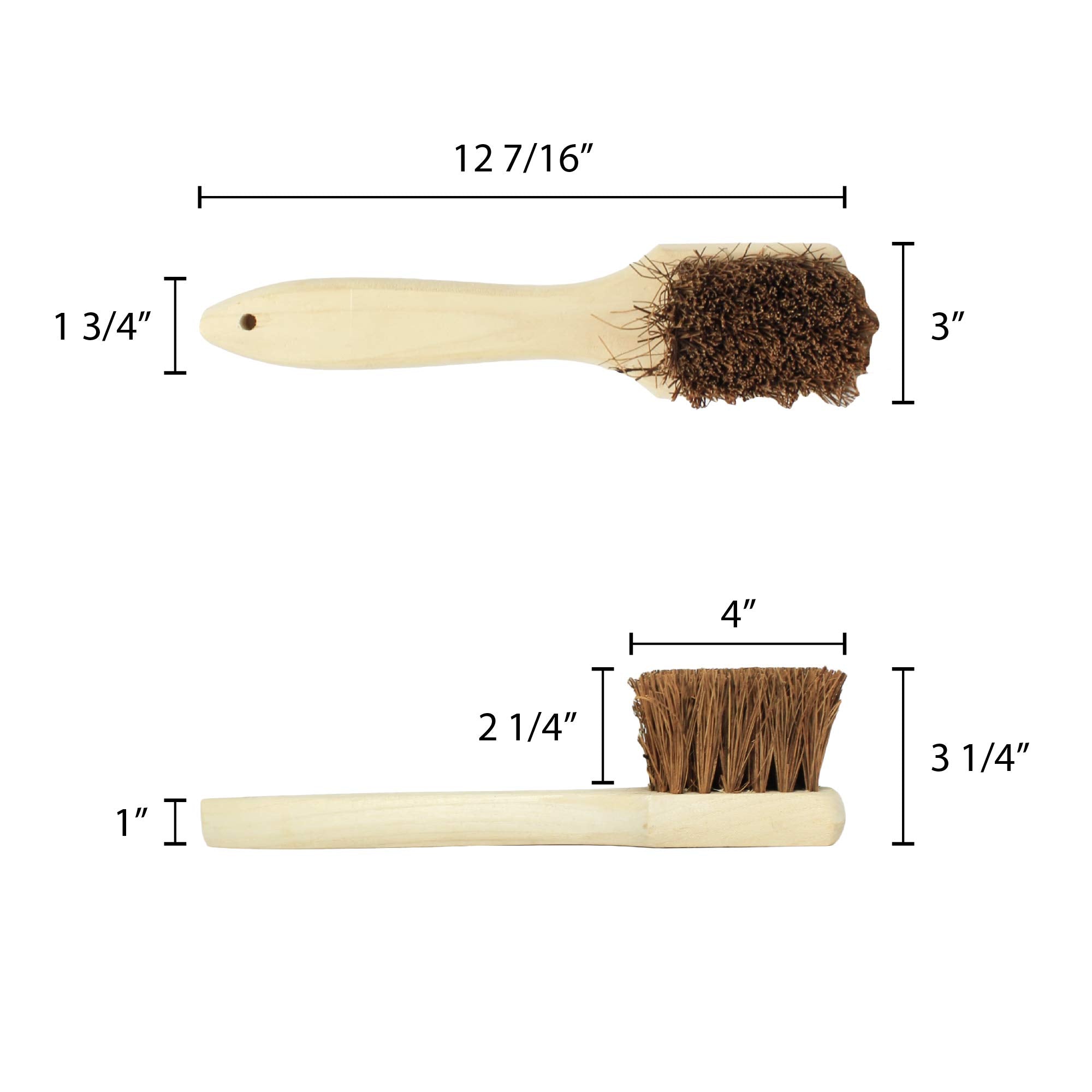 Thunder Group Wok Brush With Wooden Handle, 12-Inch