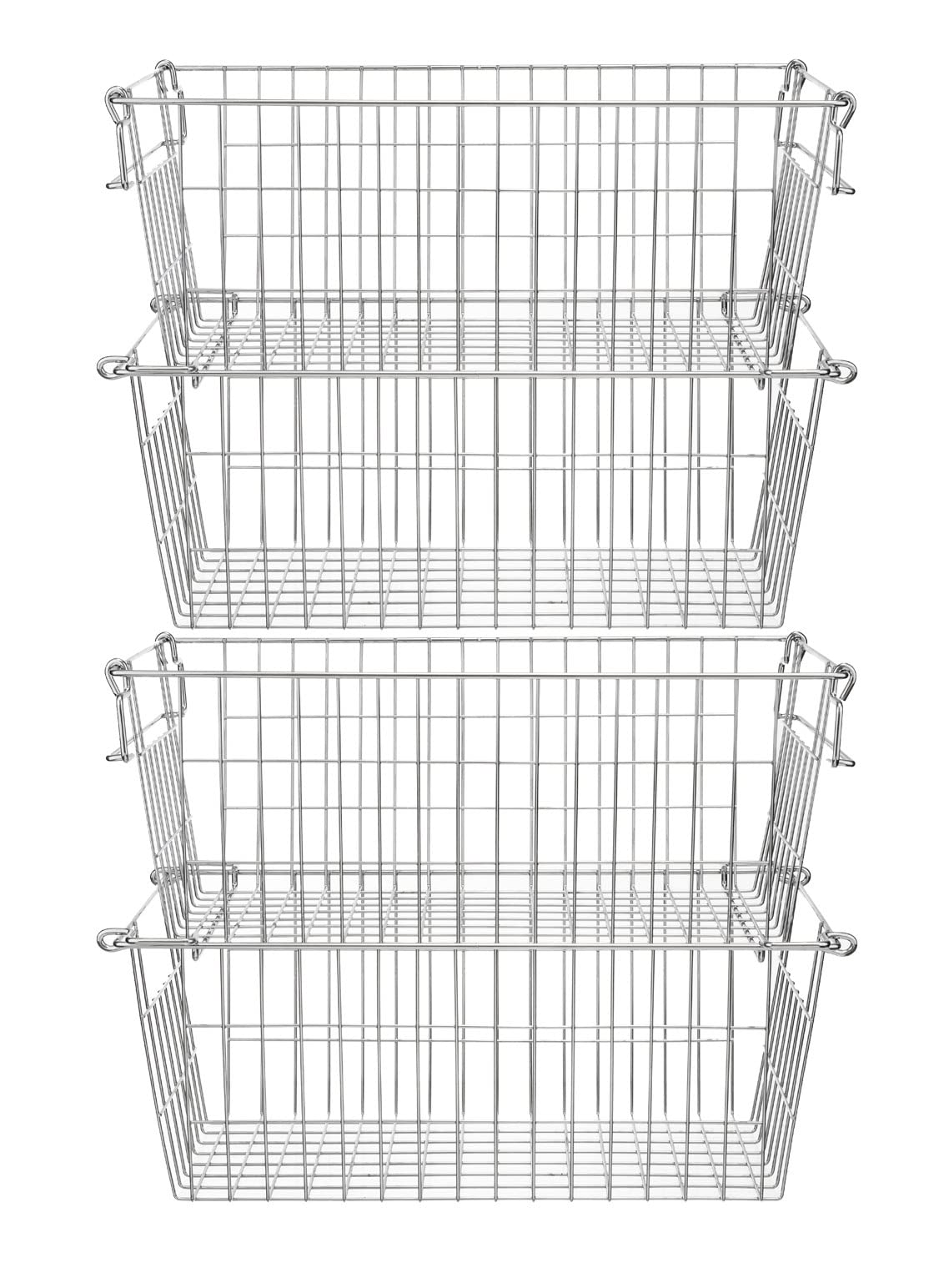 Sanno Chest Freezer Basket Stackable Baskets, Pantry Storage And Organization Chest Freezer Bins Stackable Potato And Onion Stor