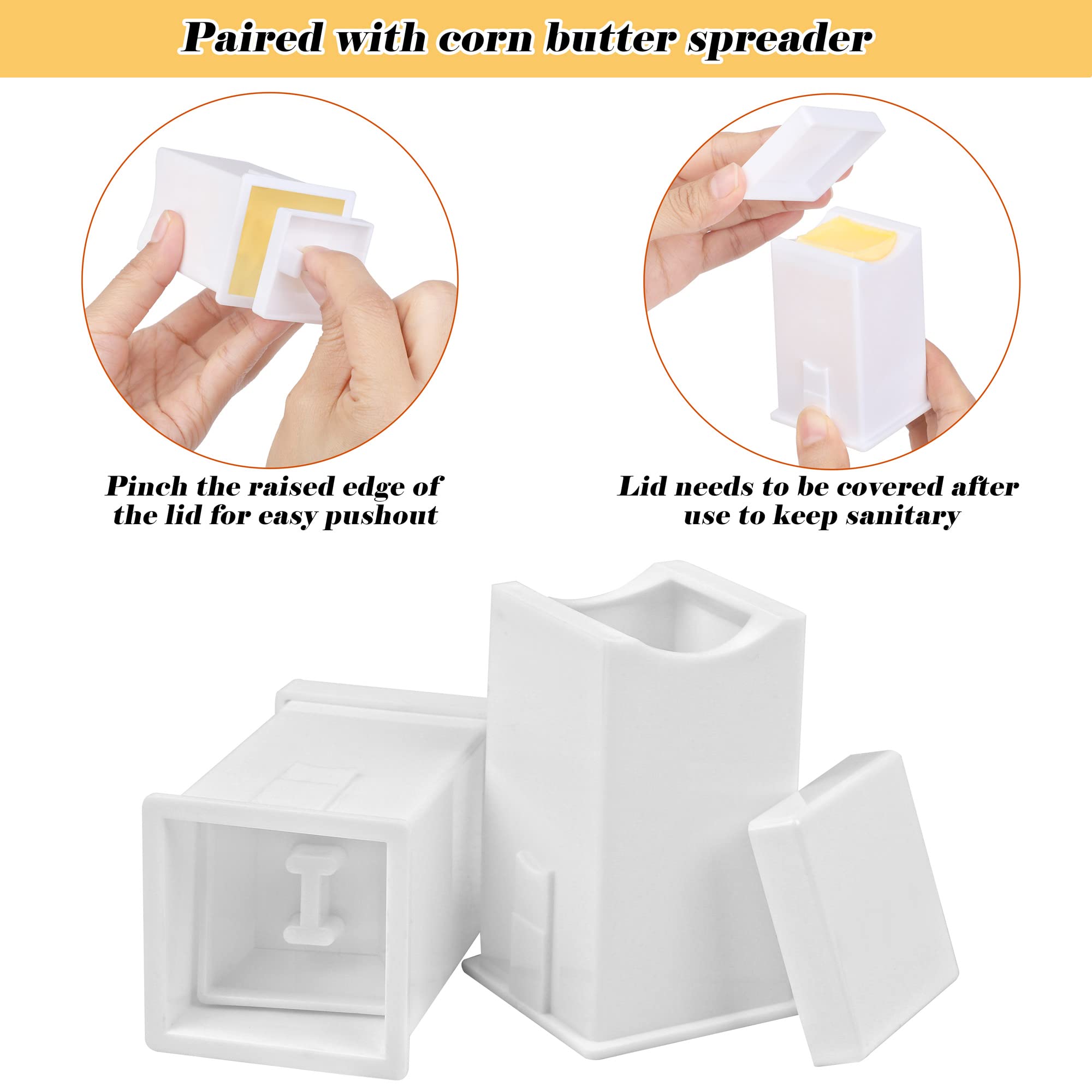 Aodaer 8 Pieces Plastic Corn Trays Corn Cob Holders And Dish Set With 2 Corn Butter Spreaders Corn On The Cob Skewers Service Tr