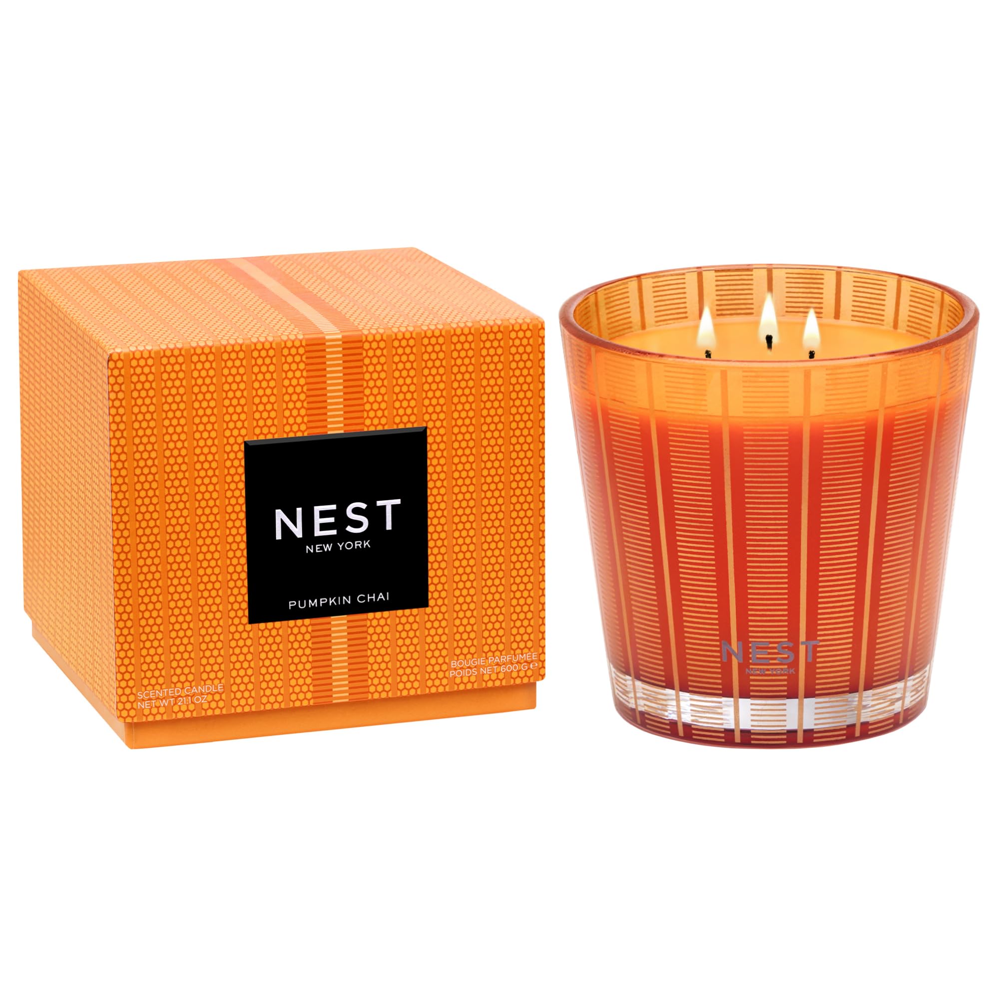 NEST Fragrances 3-Wick Candle- Pumpkin Chai , 21.1 oz - NEST03PC002
