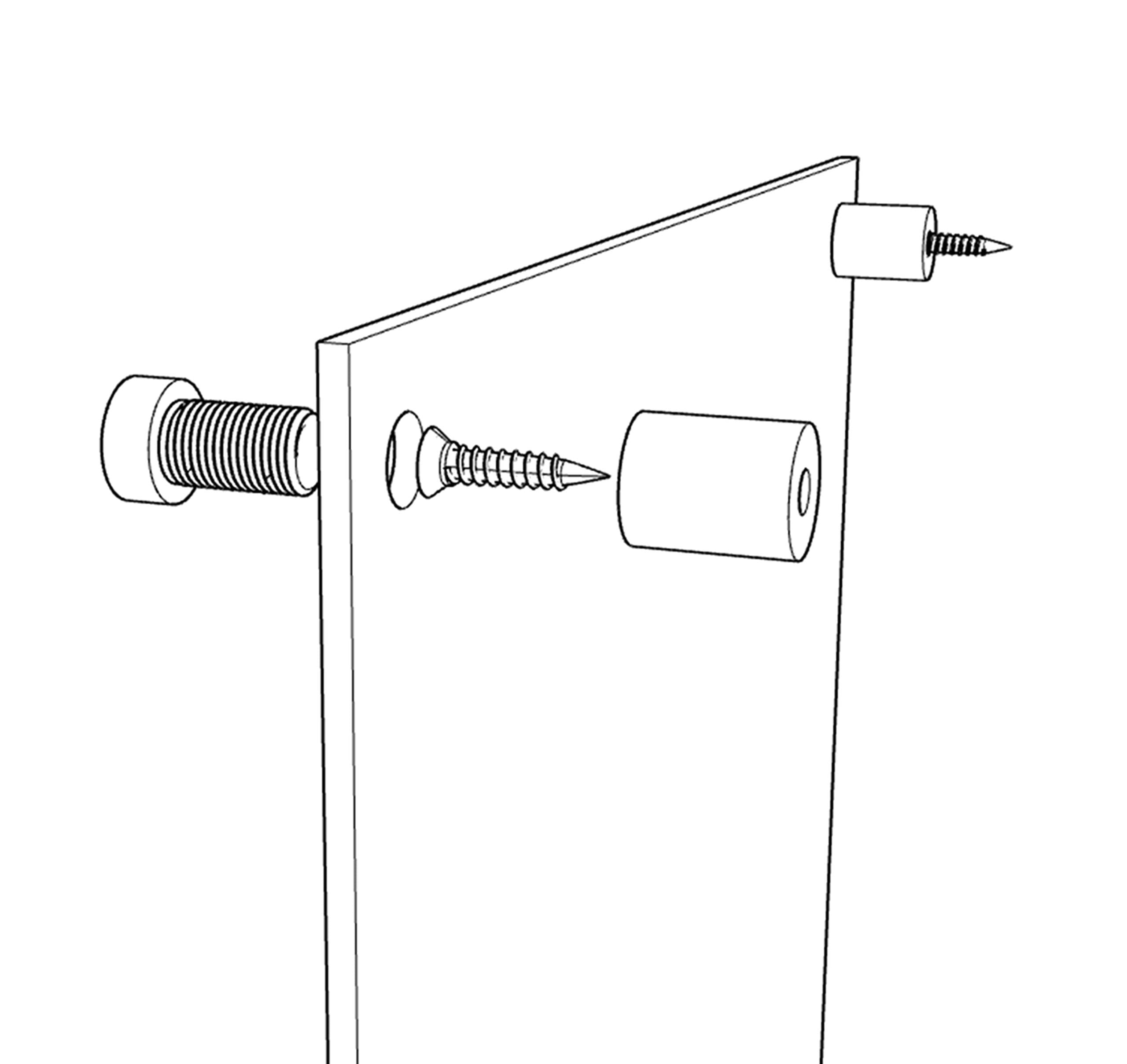 FixtureDisplays Office Name Sign Holder Hotel Room Sign Blank Door Sign Plaque Wall Mount Clear 119886-10 * 8