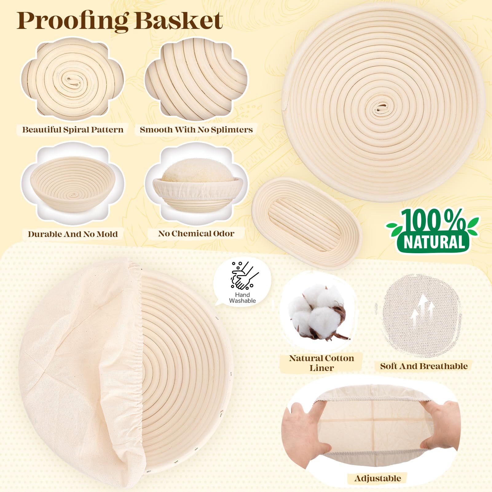 Sourdough Starter Kit, Sourdough Bread Baking Supplies, Sourdough Kit for Modern Home and Kitchen, Sourdough Bread Basket, Sour