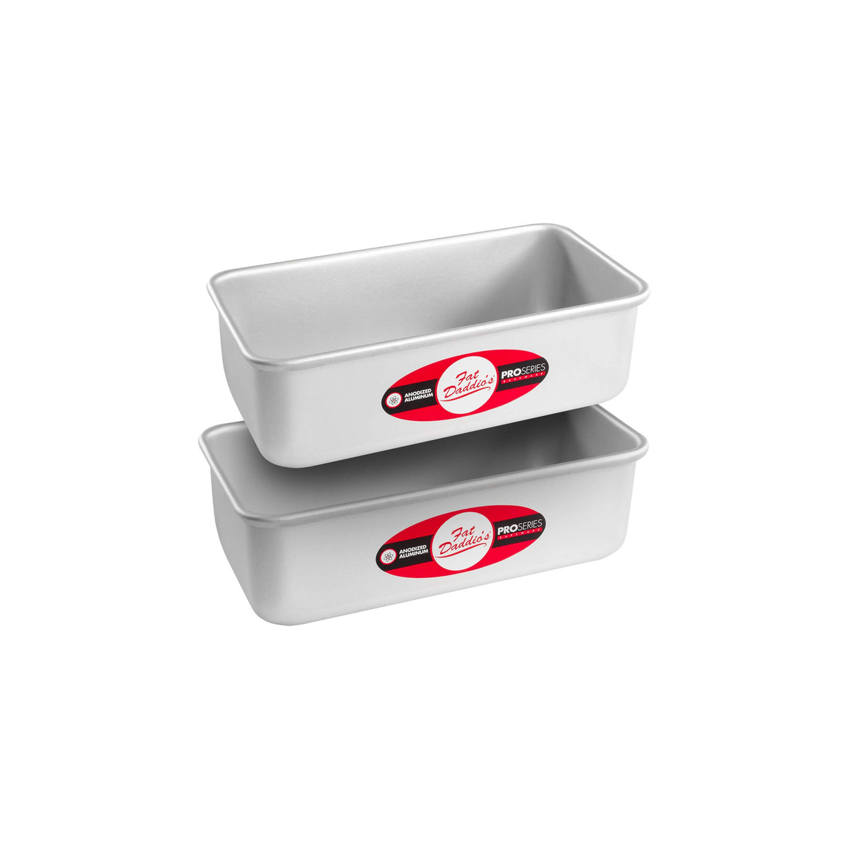 Fat Daddio'S Anodized Aluminum Bread Pan, 7.75 X 3.75 X 2.5 Inch, Set Of 2, Silver