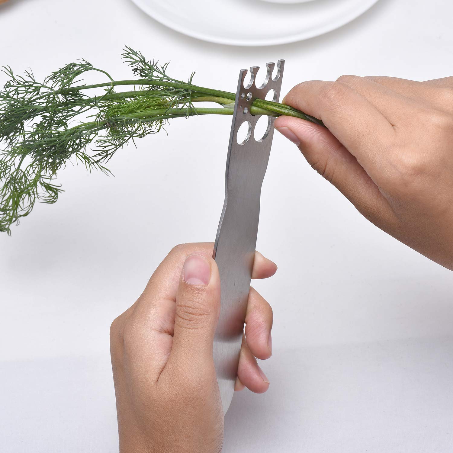 Stainless Steel Herb Stripper, Kale And Herb Stripping Tool/Vegetable Leaf Remover/Separator, Kitchen Gadgets