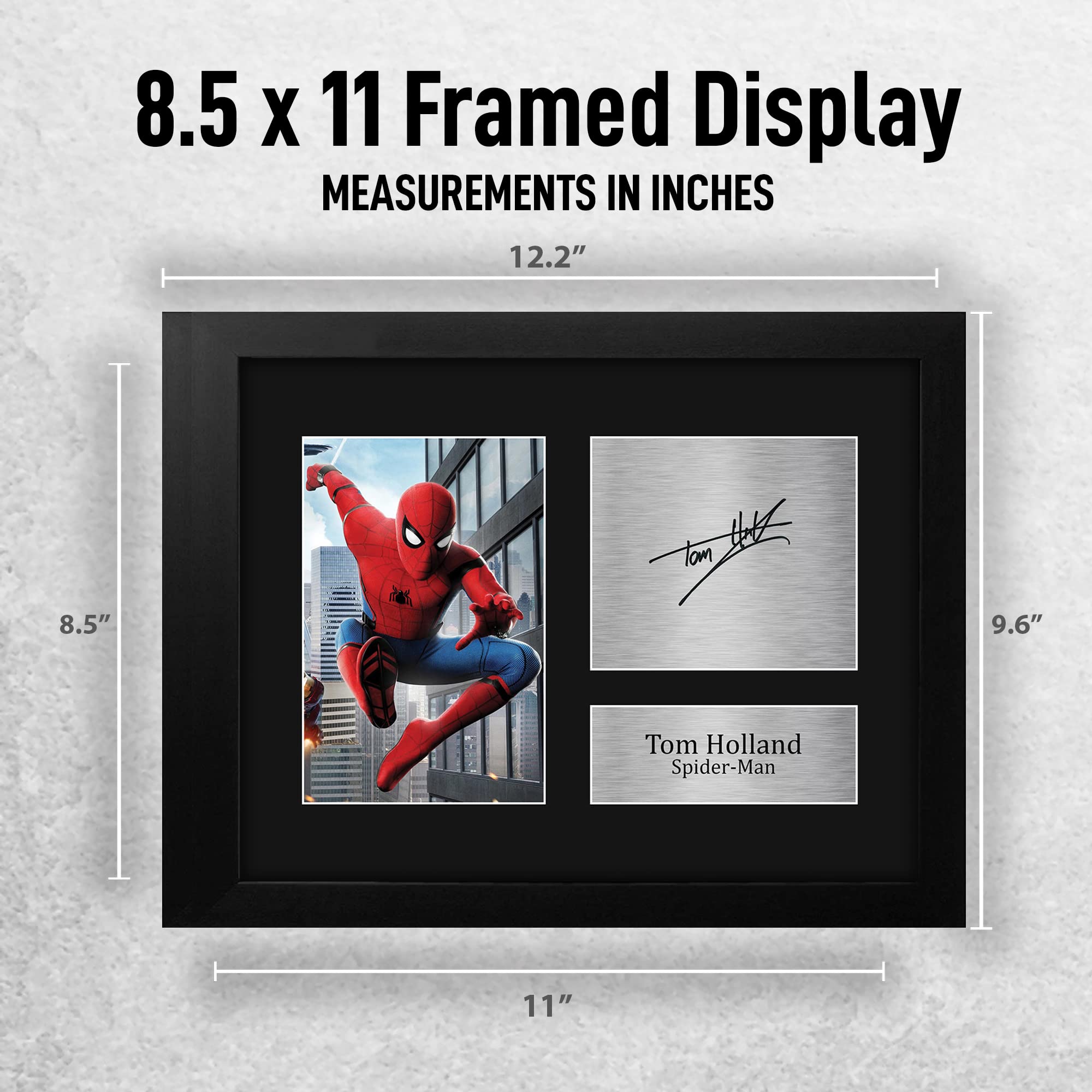 Hwc Trading Tom Holland Gift Usl Framed Signed Printed Autograph Spiderman Gifts Print Photo Picture Display - Us Letter Size