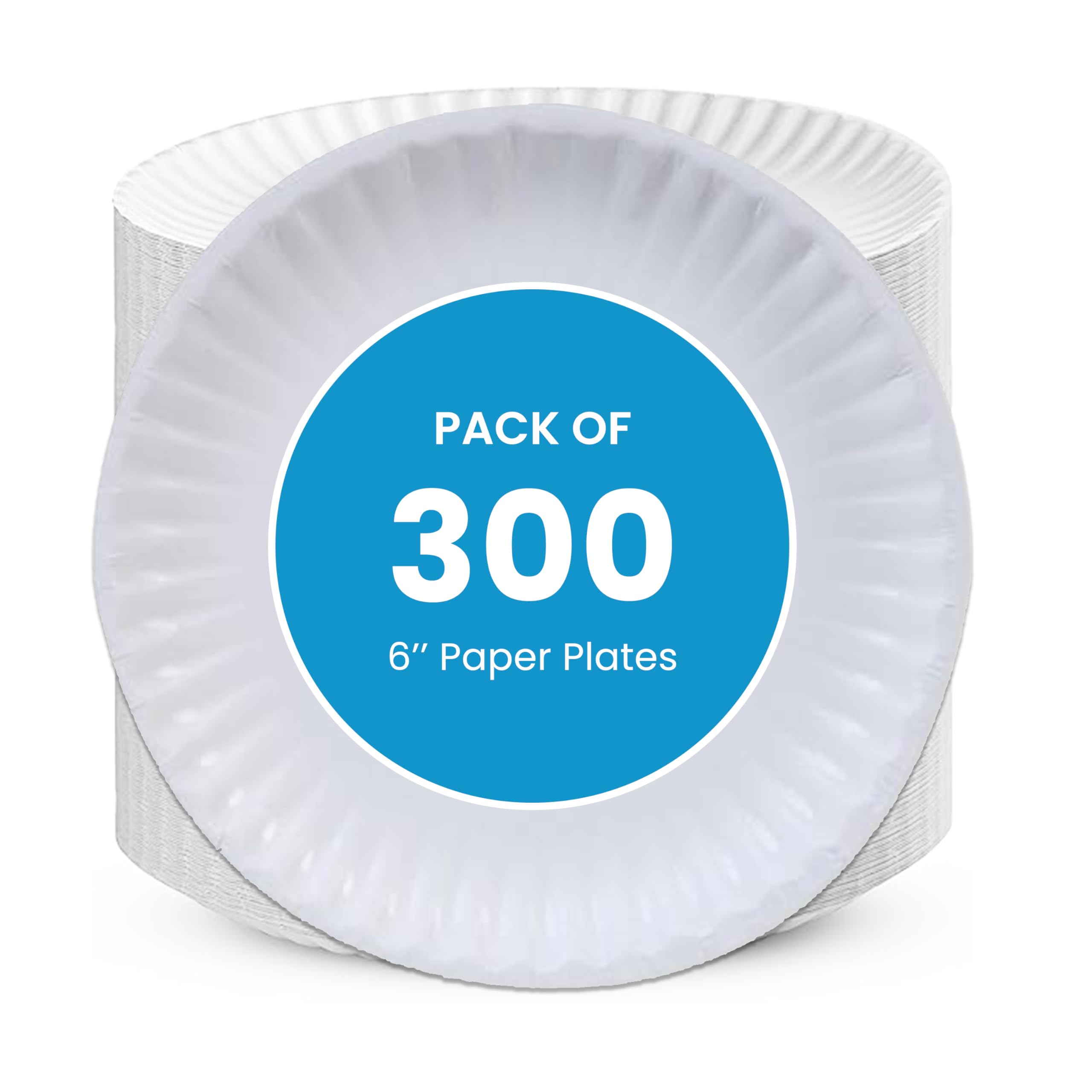 Perfectware - Kitchen Essentials Paper Plate 6-300 6 Paper Plate, White (300 Count/Pack)