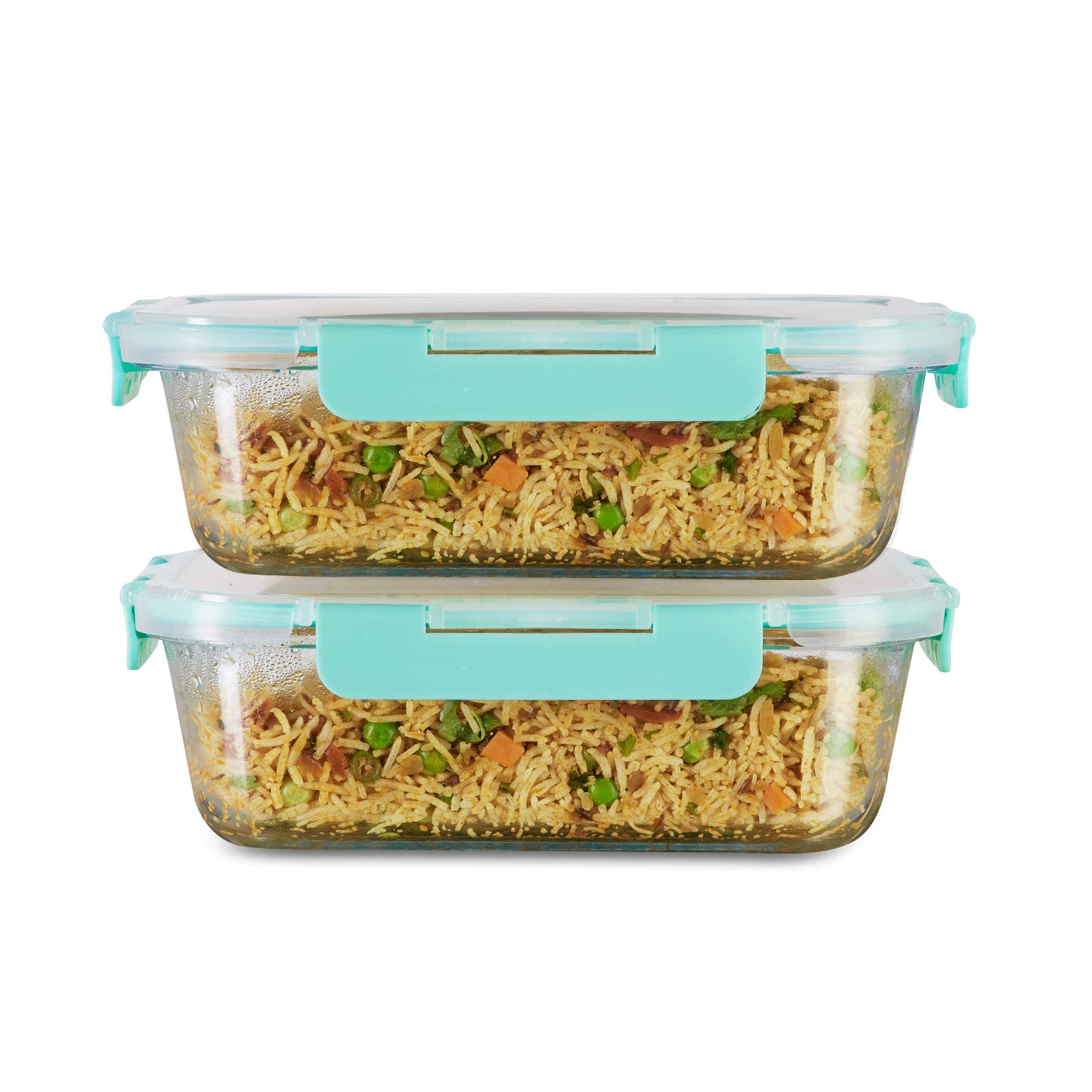 Allo Foodsafe Glass Containers With Lids, Microwave Safe Containers, High Borosilicate Meal Prep Glass Food Storage Containers F