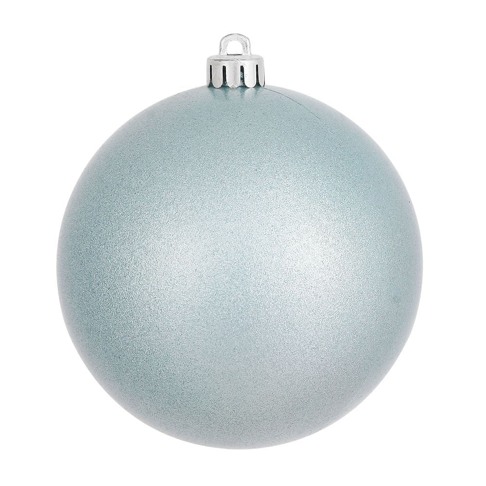 Vickerman Candy Finish Shatterproof Christmas Ball Ornament, UV Resistant with Drilled Cap, 4 per Bag, 6, Baby Blue