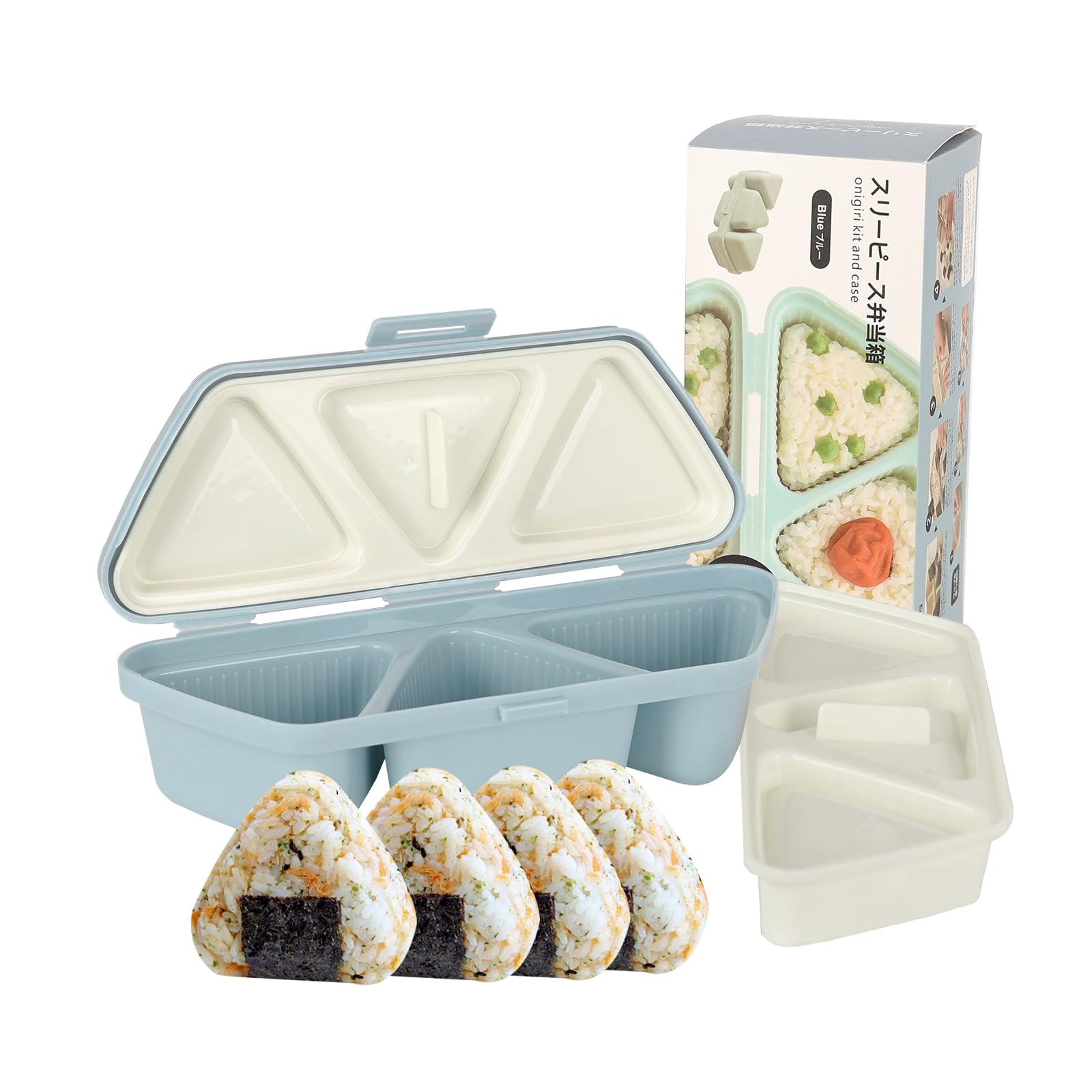 Hibilder 6 In 1 Onigiri Mold Triangle Sushi Mold Once Quickly Make 6Pcs Sushi - Multifunctional Rice Ball Mold For Making And St