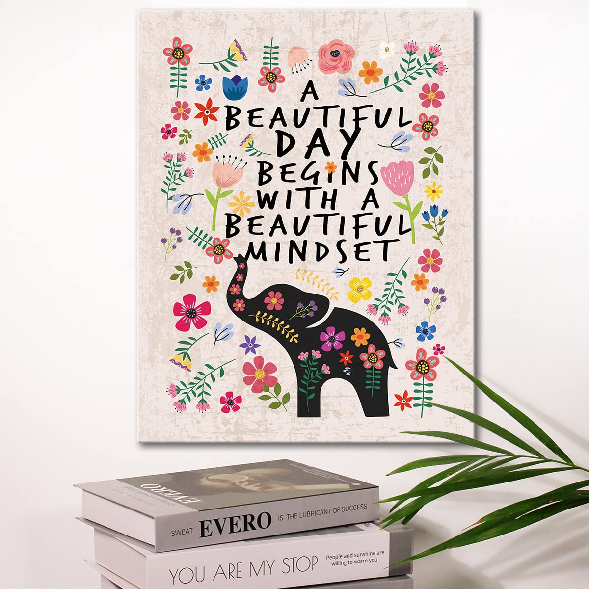 Inspirational Quotes Motto Framed Canvas Wall Art Gifts For Women Girls Friends Sister,Motivational Canvas Prints Framed Wall Ar