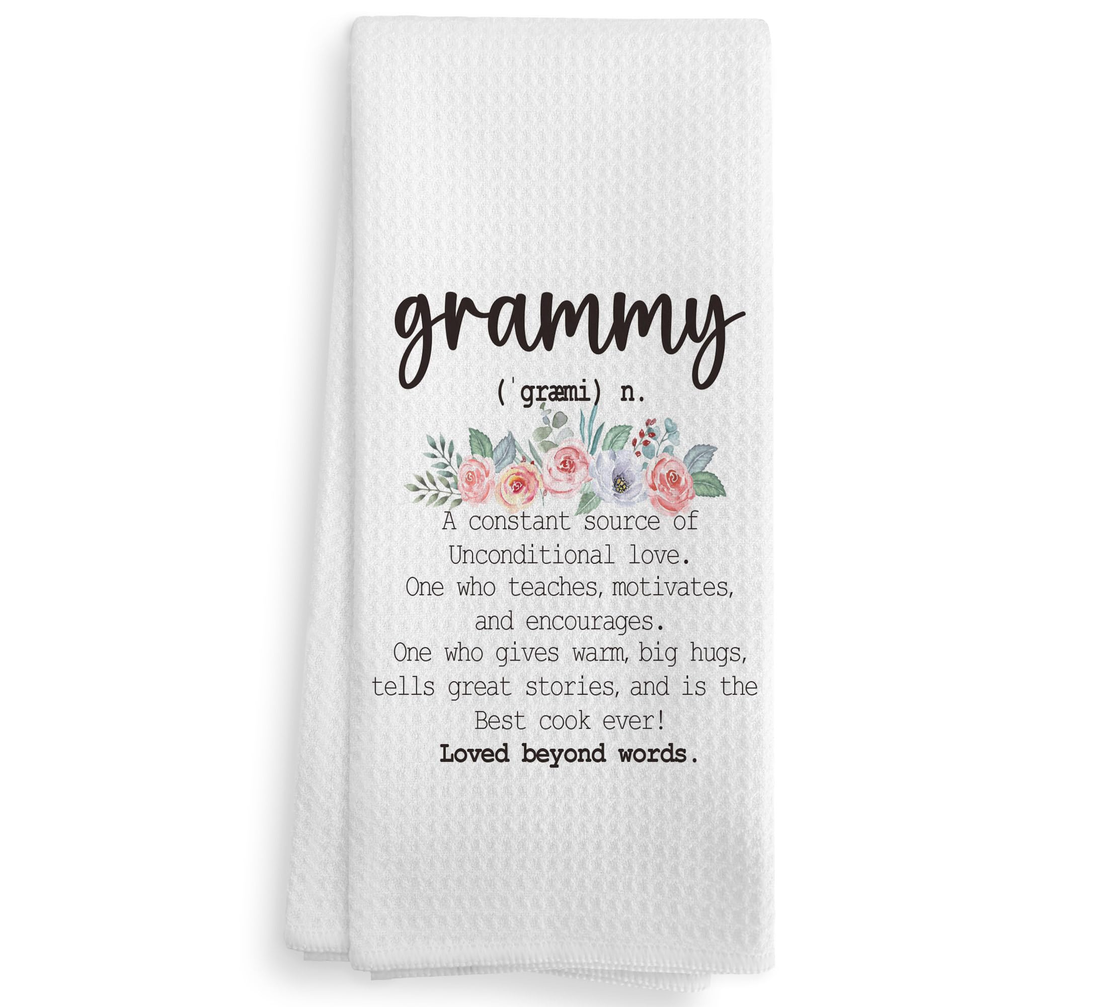 NOQL Grammy Gifts Kitchen Towels and Dishcloths, Grammy Gift Hand Towels Tea Towels for Bathroom Kitchen, 1624 Inches