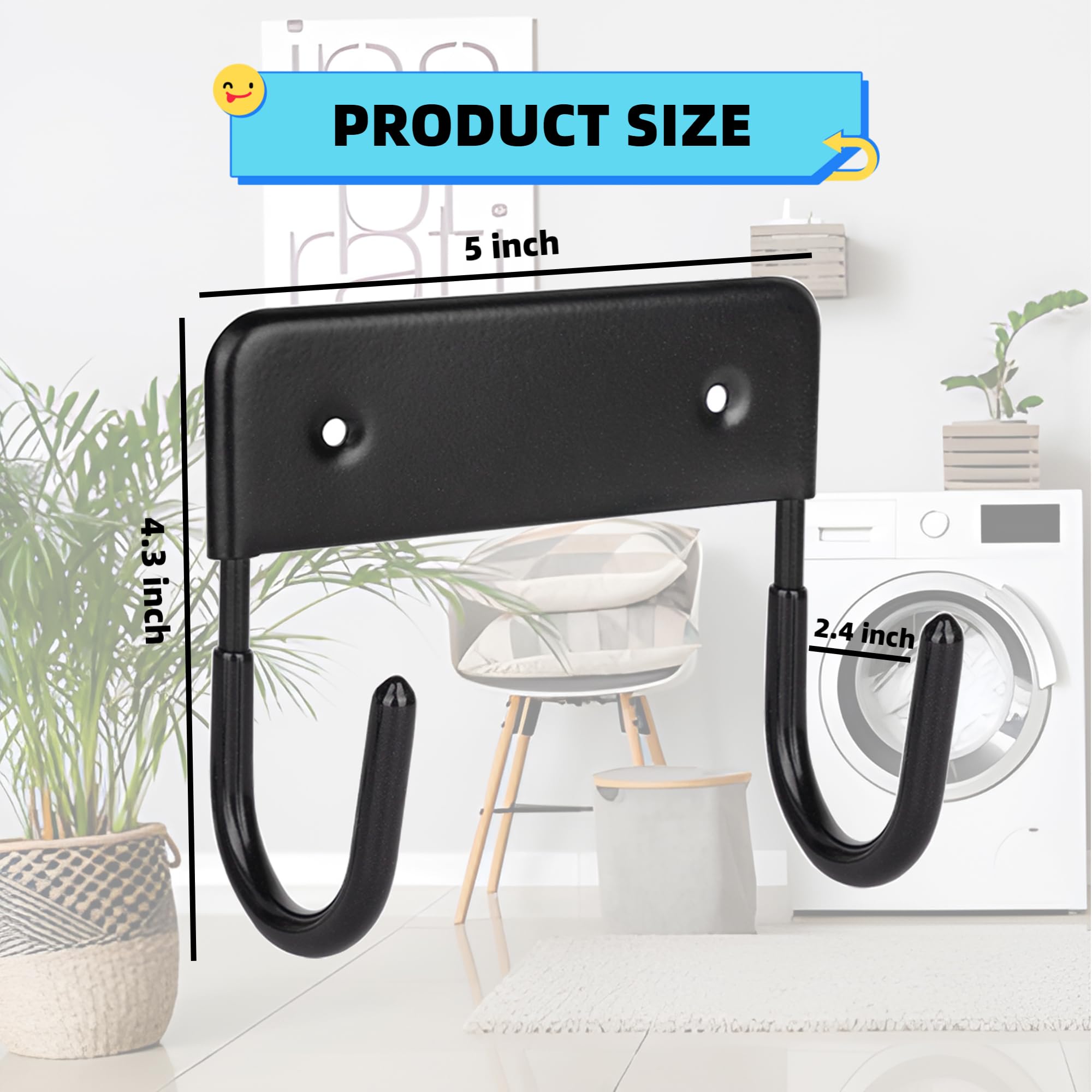 Bijun Ironing Board Holder Wall Mount, Ironing Board Hanger, Ironing Board Wall Mount With A Length Of 5 Inches, Iron Board Hook