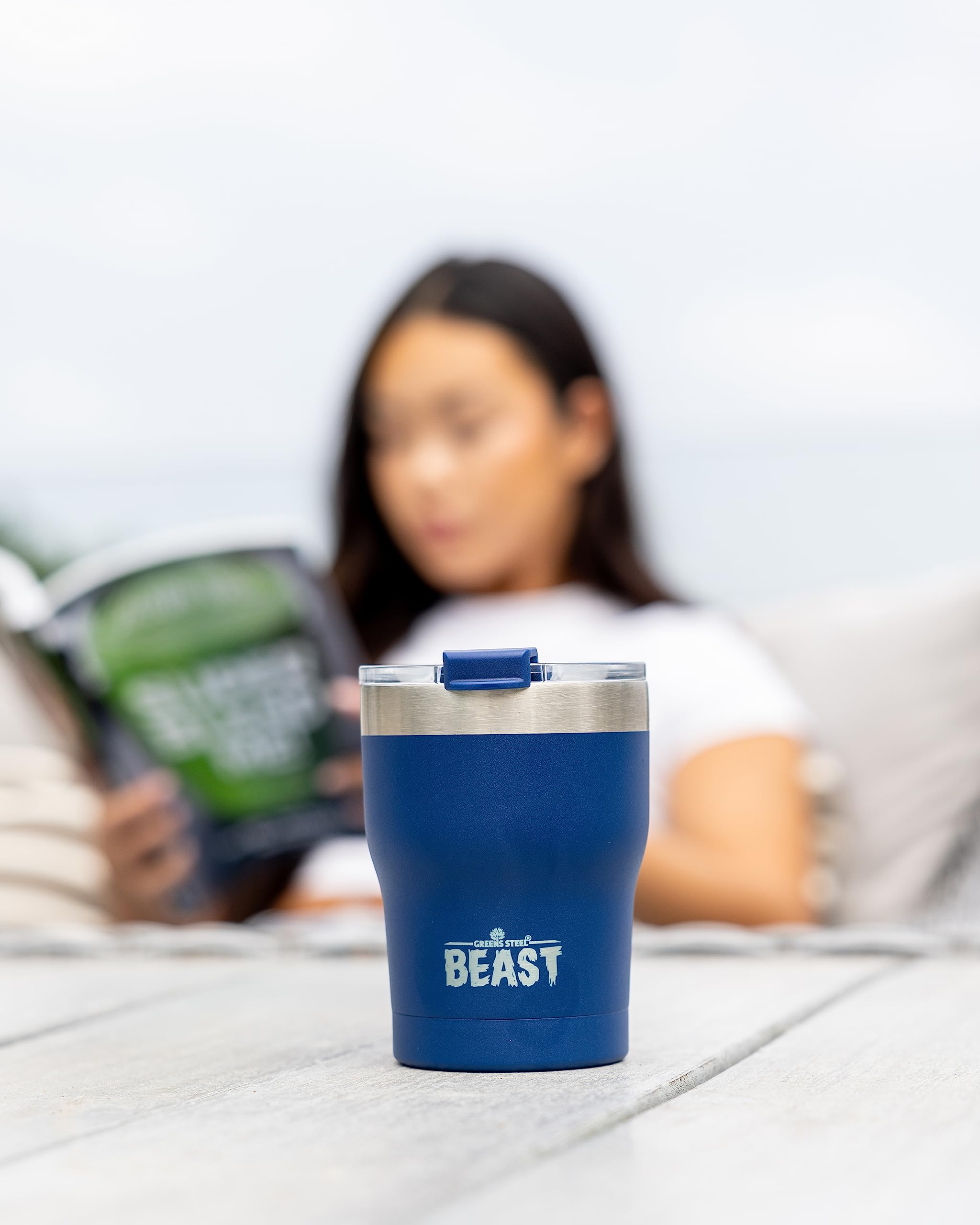 Beast 10 oz Tumbler Stainless Steel Vacuum Insulated coffee Ice cup Double Wall Travel Flask (Royal Blue)