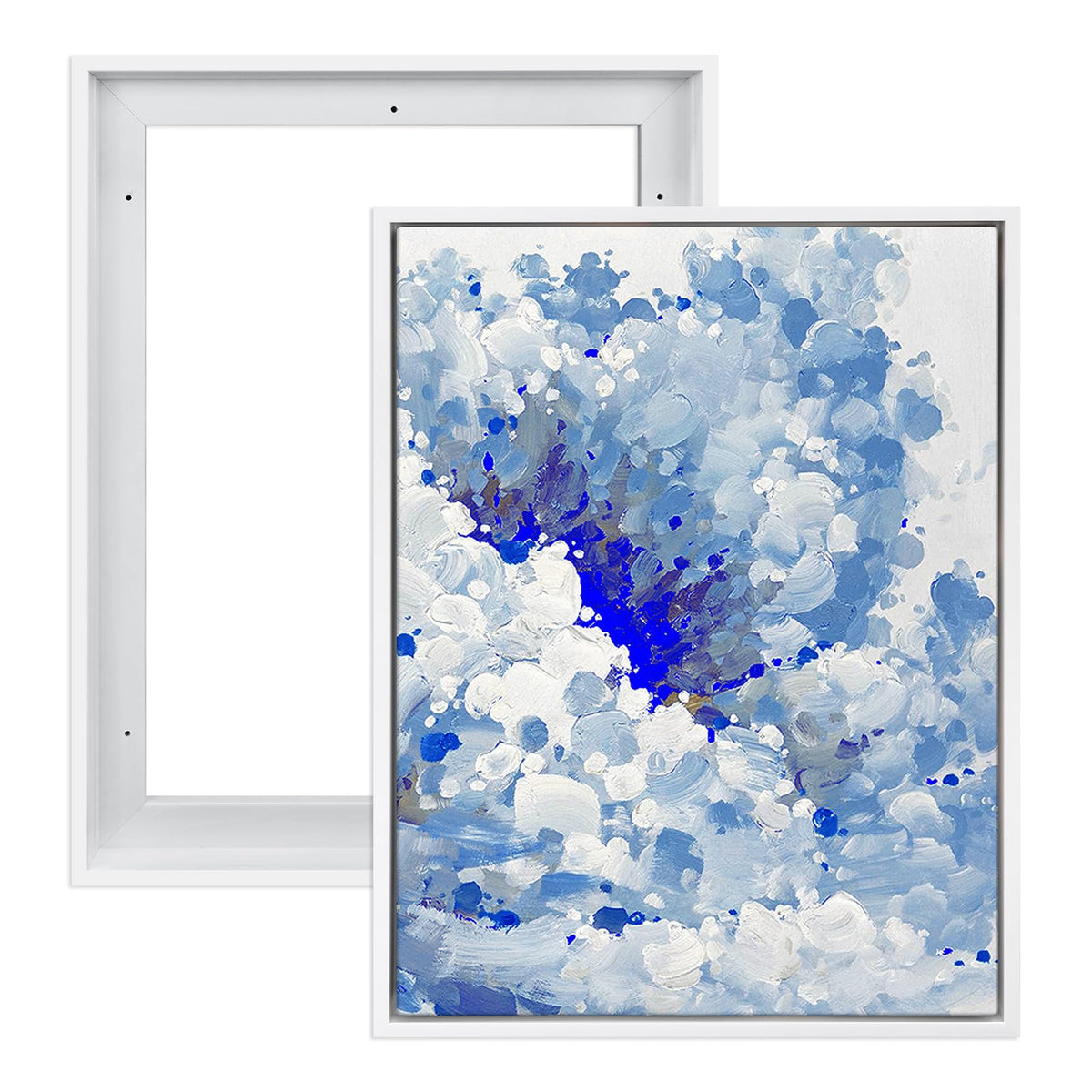 Folkor Floater Frame For 9X12 Canvas Paintings With 0.6-0.8    Deep, 2 Pack Canvas Floating Frame For Oil Paintings Art Prints A