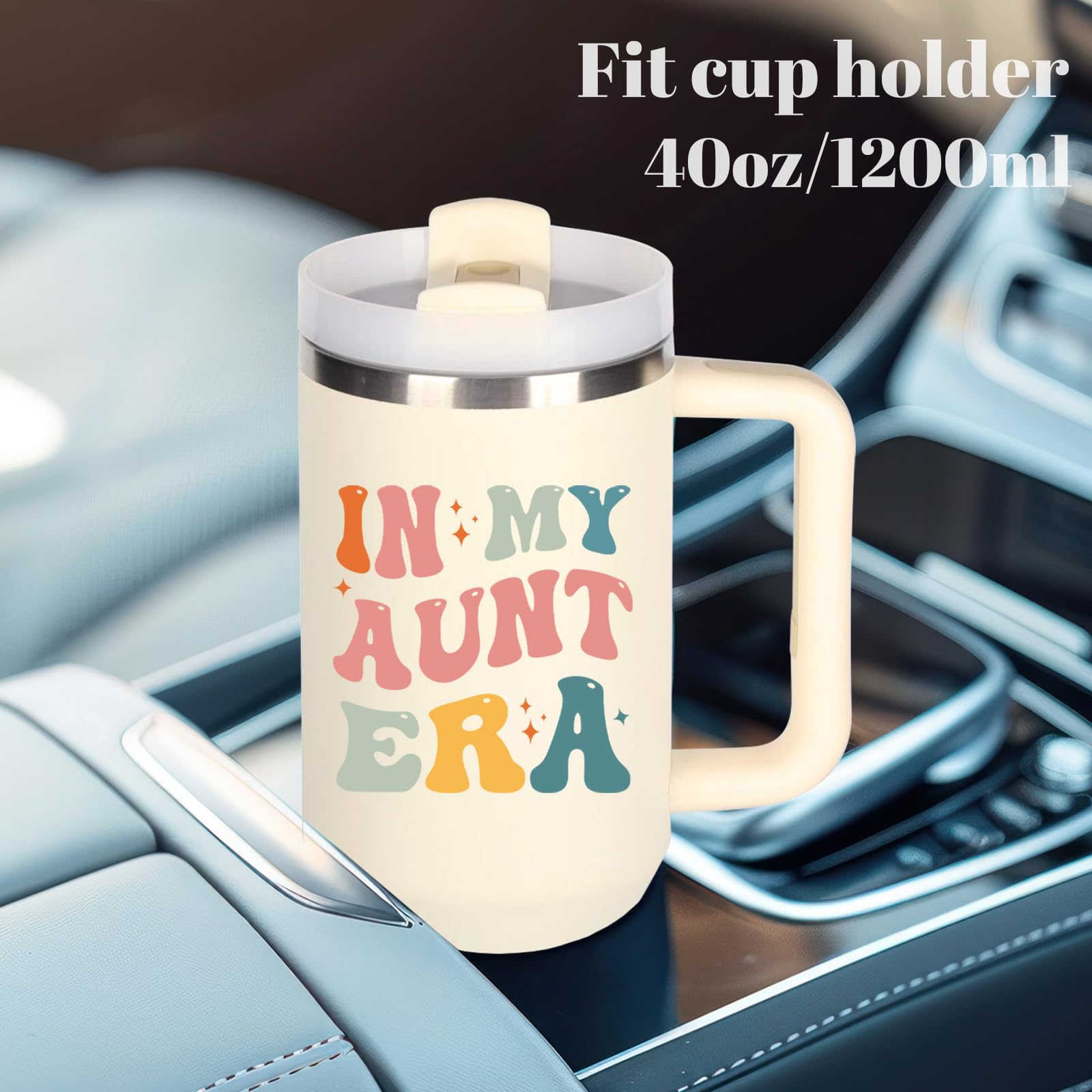 momocici Aunt Cup Tumblers Gifts.40oz In My Aunt Era Tumbler with Handle.Aunt Gift.Aunt Cups.Aunt Tumbler.40oz Birthday Christma