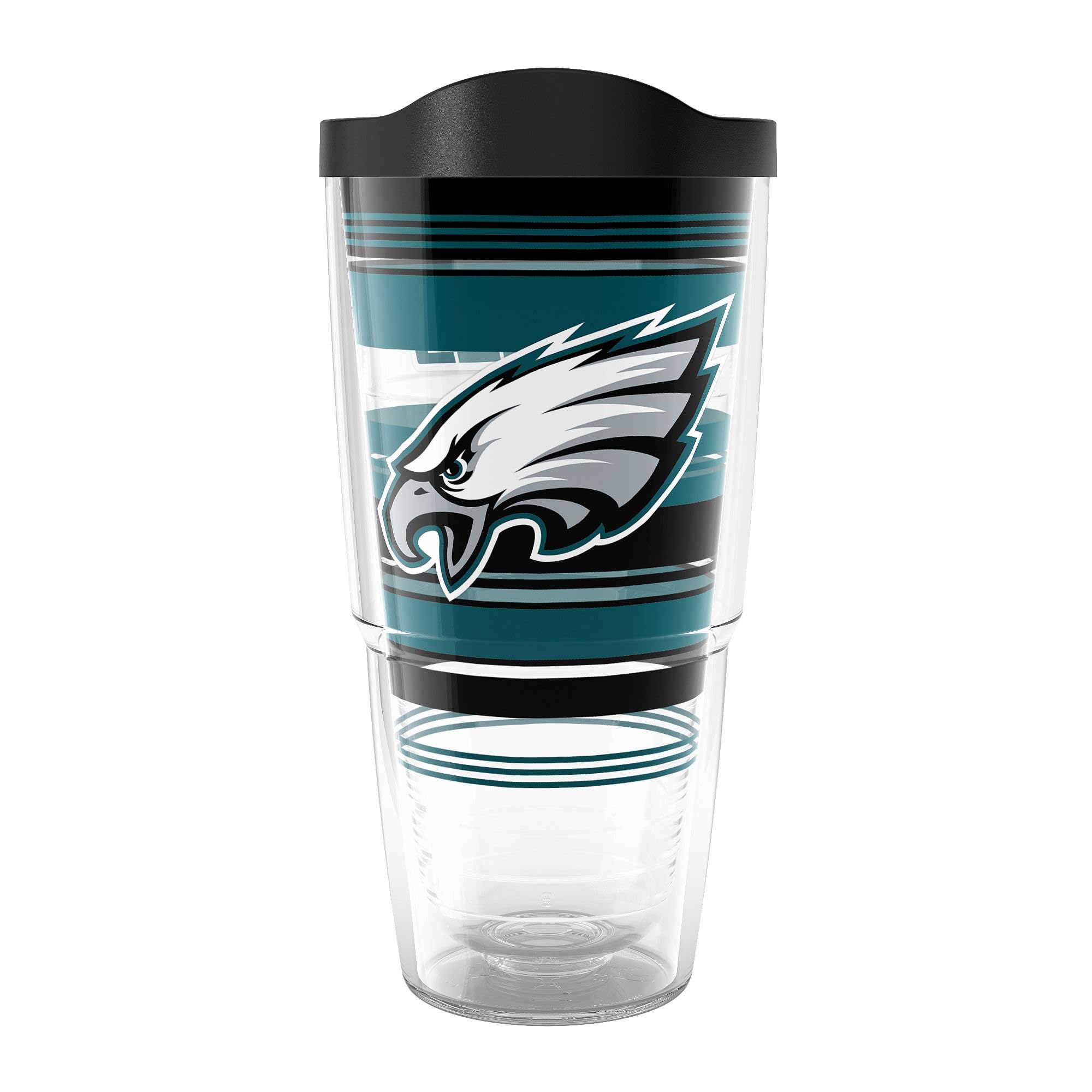 Tervis NFL Philadelphia Eagles - Hype Stripes Made in USA Double Walled Insulated Tumbler Travel Cup Keeps Drinks Cold & Hot, 24