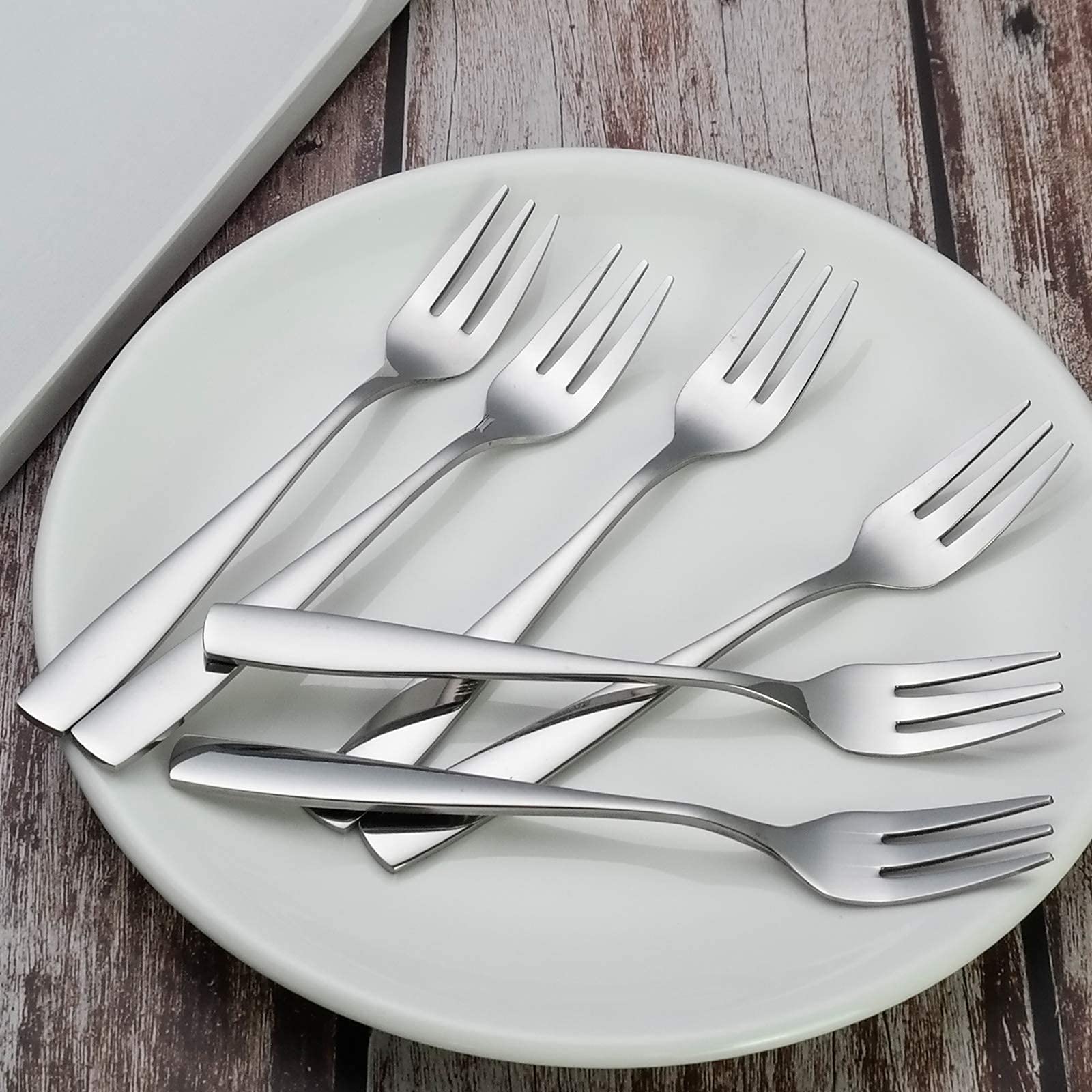 Asking 12 Pieces Stainless Steel 3-Tine Forks, Tasting Forks