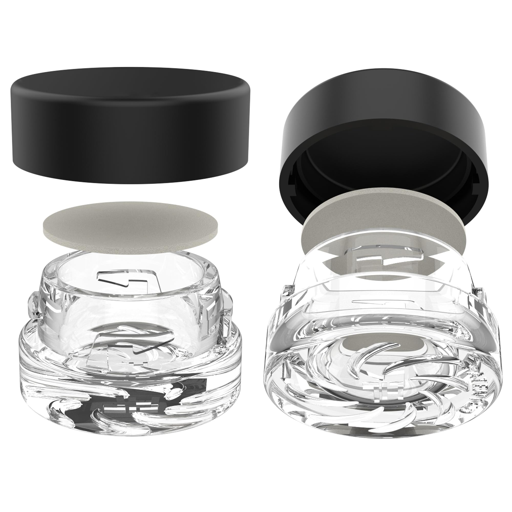 5Ml Supercell Clear Glass Thick Child Resistant Containers - Concentrate Storage Jars For Oil, Lip Balm, Wax, Cosmetics - Premiu
