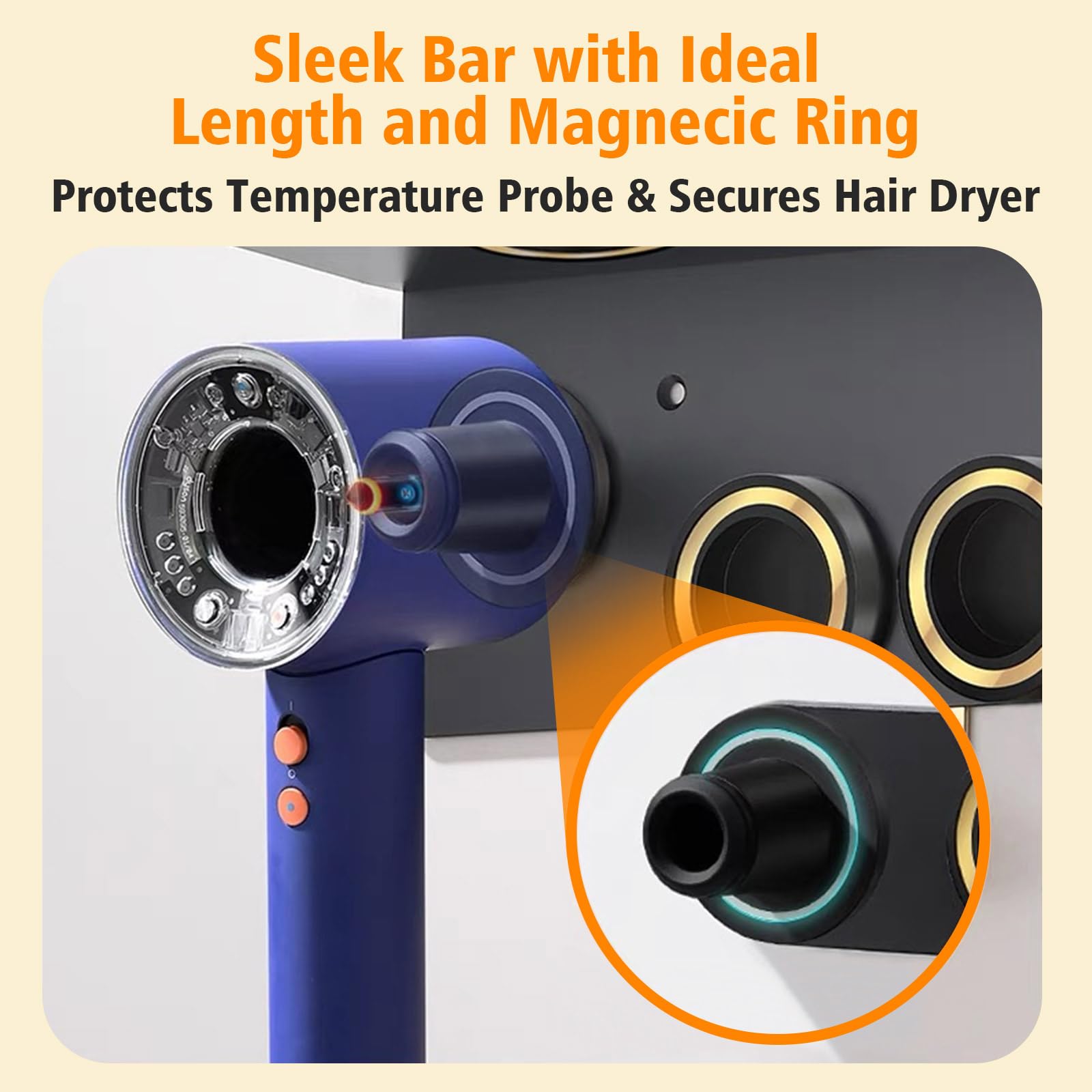 Wall Mount Holder Compatible For Dyson Hair Dryer Supersonic Nural Airwrap Hair Styler, Upgraded 2In1 Dyson Airwrap Holder Dyson