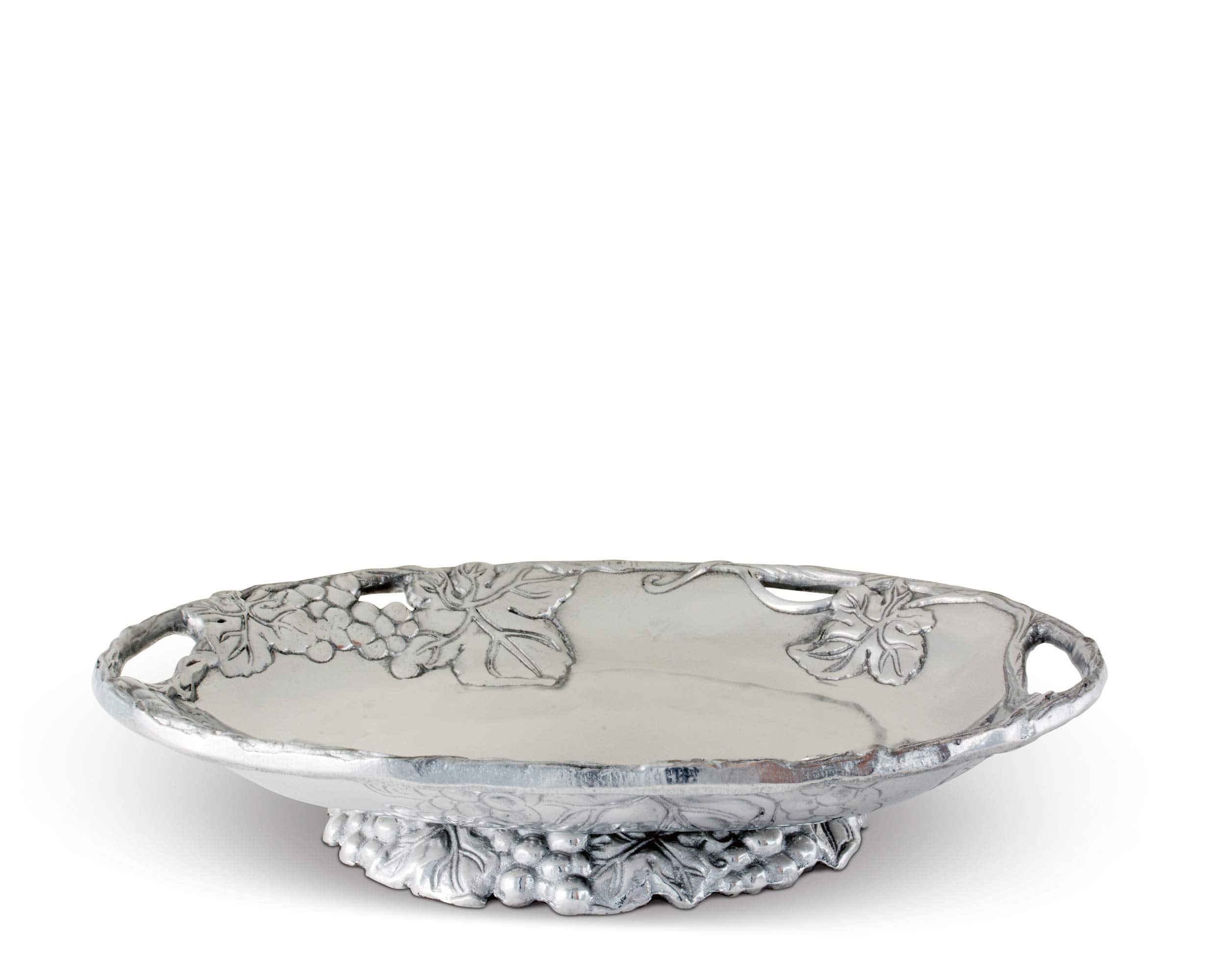 Arthur Court Designs Aluminum Grape Footed Side Dish Server 11 Inch Long