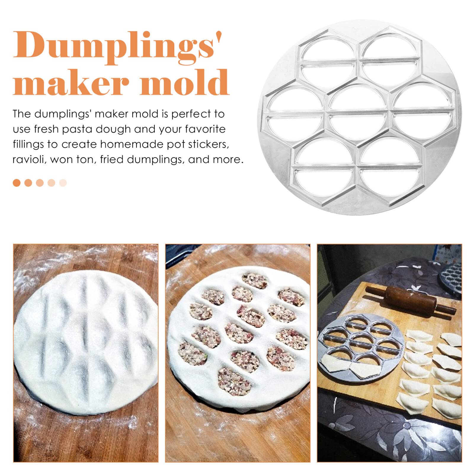 Luxshiny Russian Ravioli Maker Dumplings Pelmeni Maker Metal Pelmeni 14 Holes Pelmeni Meat Dumplings Maker Siberian Pelmeni Meat