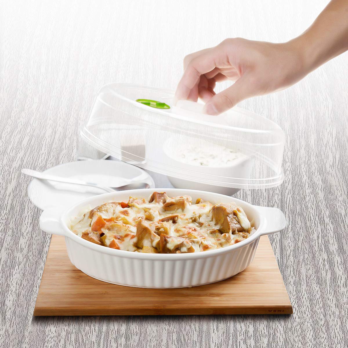 Set Of 5 Microwave Plate Covers With Adjustable Steam Vents; Microwave Splatter Covers - Mixed Sizes For Large & Small Food Plat