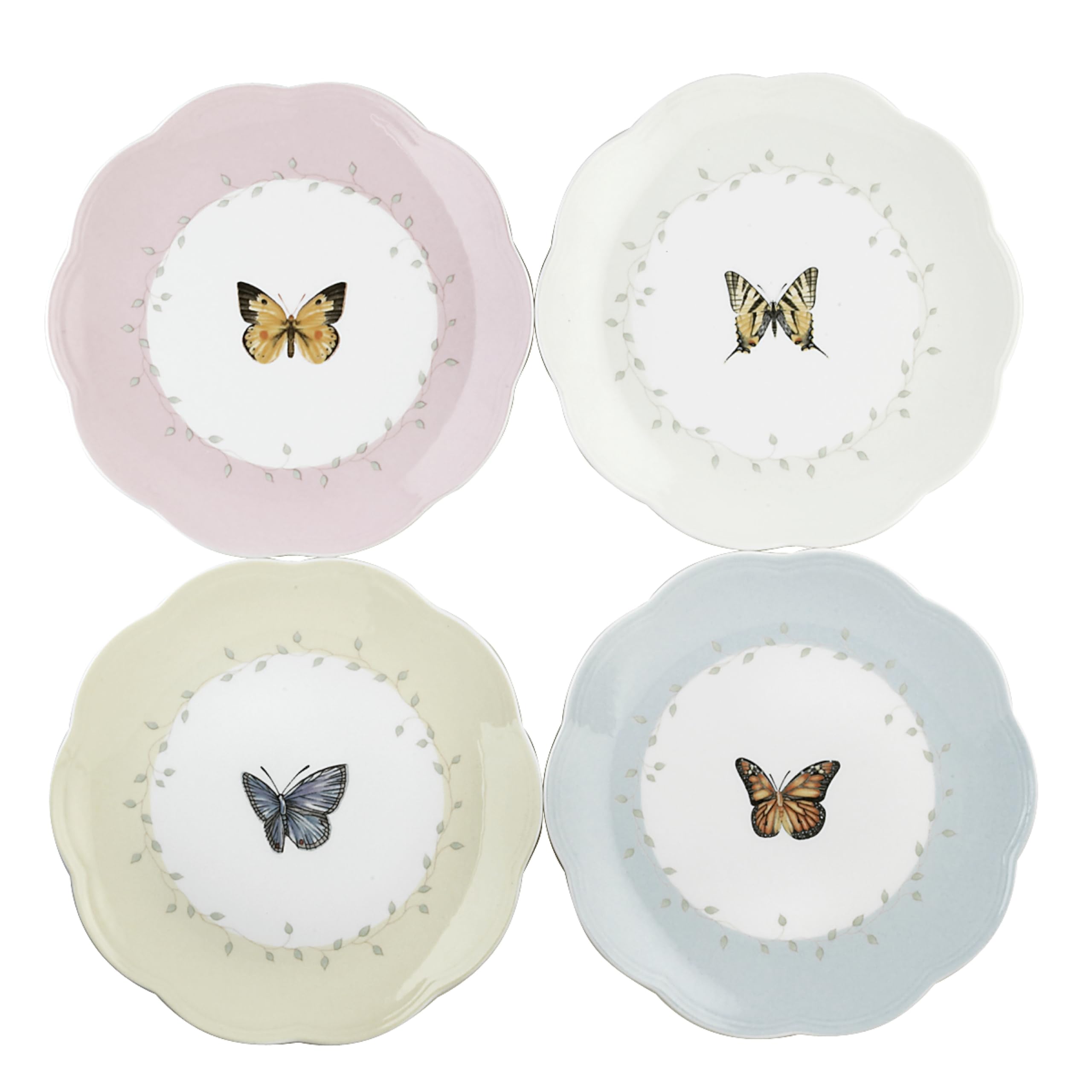 Lenox 6444731 Butterfly Meadow 4-Piece Dessert Plate Set